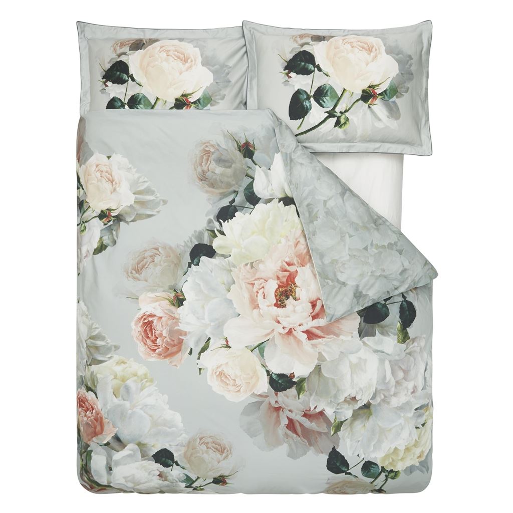 Peonia Grande Zinc Duvet Cover Duvet Covers By Designers Guild