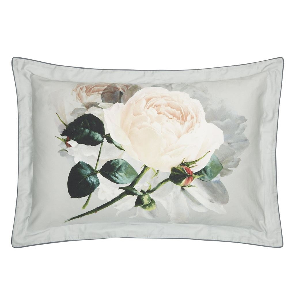 Peonia Grande Zinc Pillow Sham Sham By Designers Guild