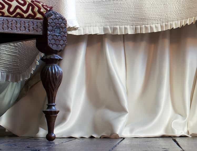 Retro Ivory Battersea Bed Skirt - Lili Alessandra Bedskirt By Lili Alessandra