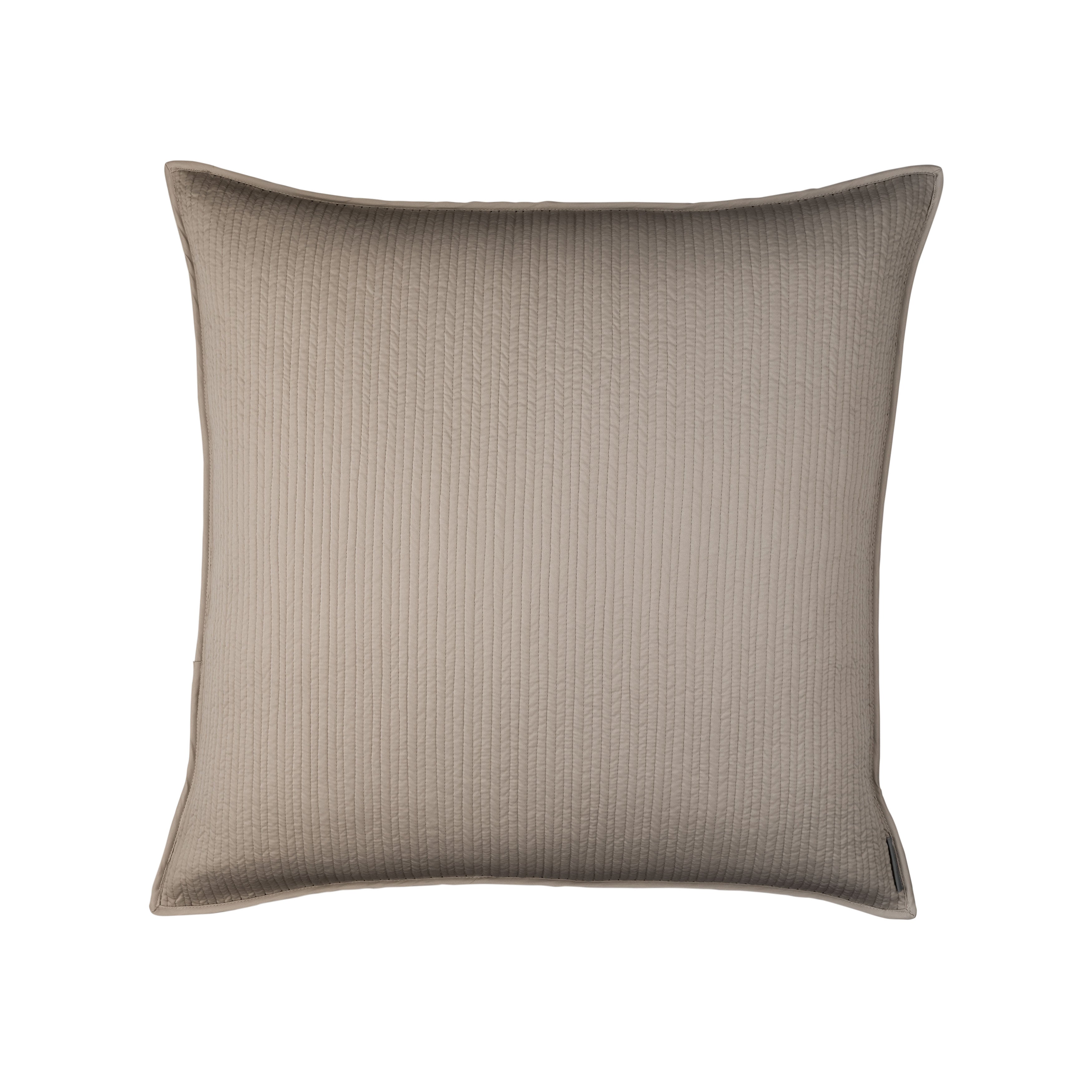 Retro Taupe S&S Quilted Euro Pillow Throw Pillows By Lili Alessandra