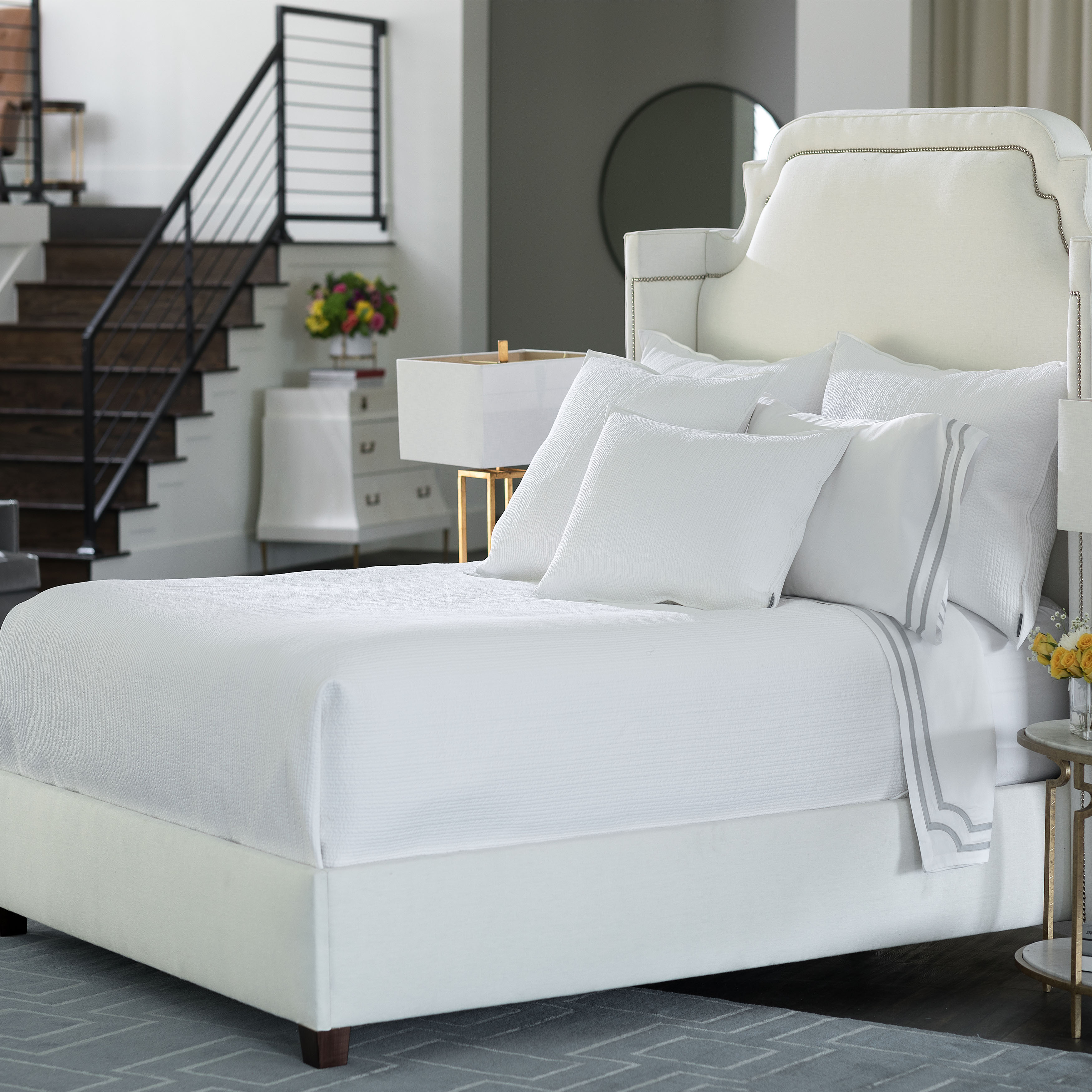 Retro White Cotton Coverlet Coverlet By Lili Alessandra