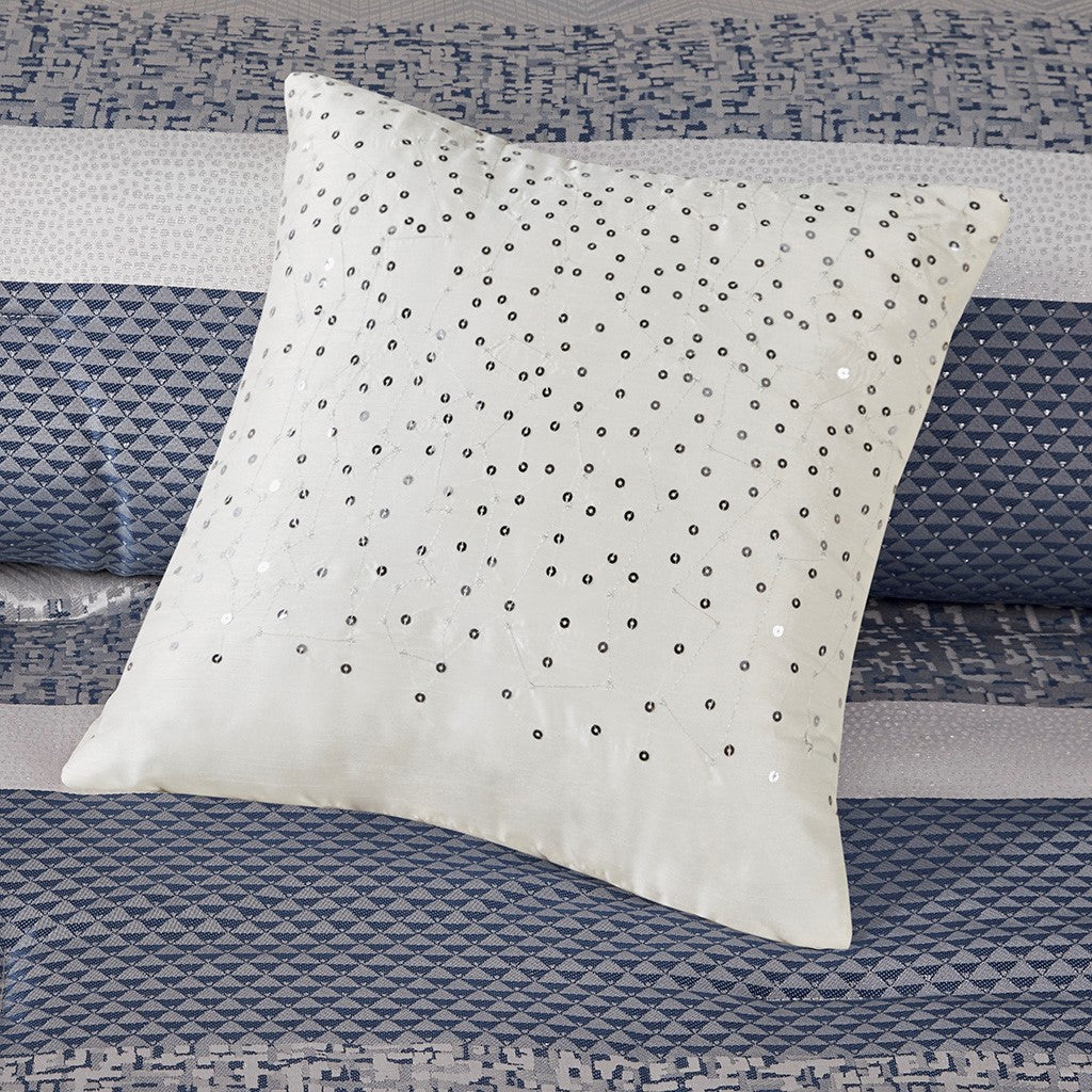 Rhapsody Navy 7-Piece Comforter Set Comforter Sets By JLA HOME/Olliix (E & E Co., Ltd)