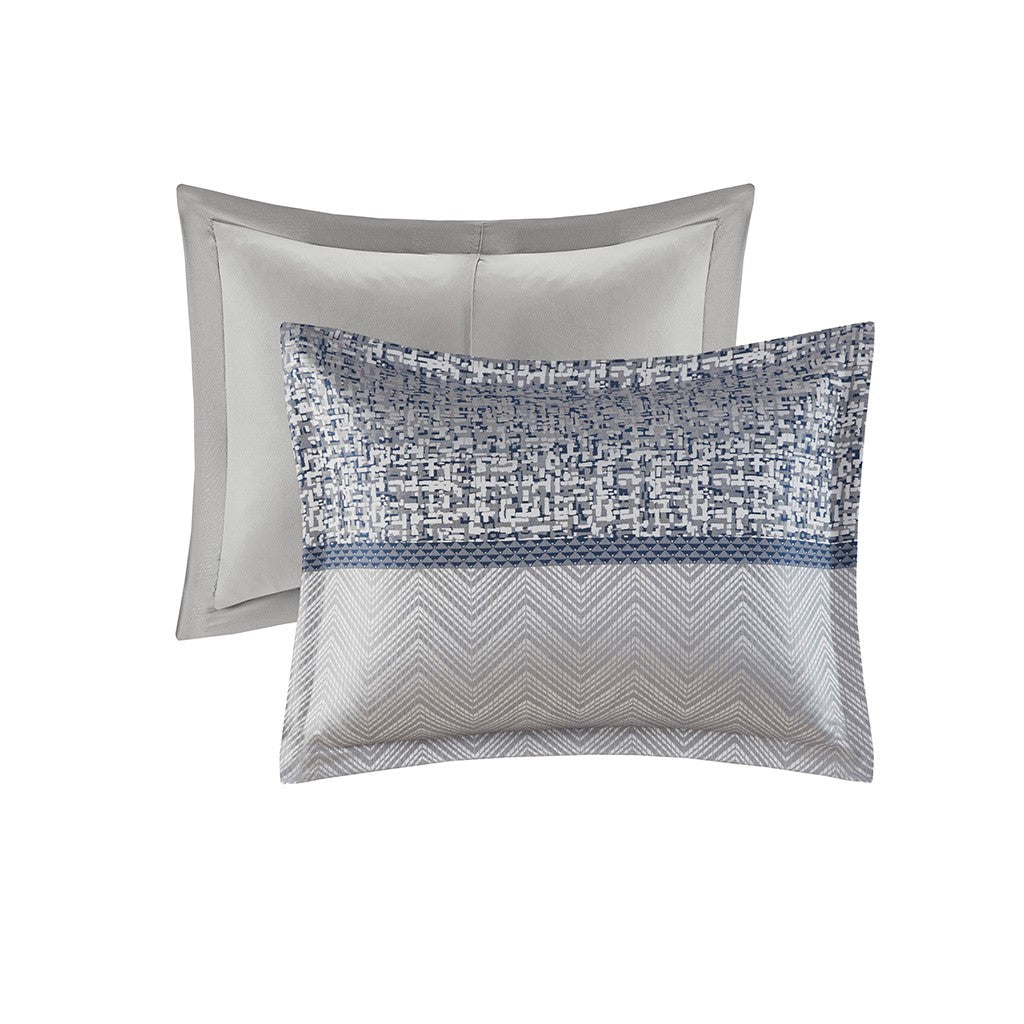 Rhapsody Navy 7-Piece Comforter Set Comforter Sets By JLA HOME/Olliix (E & E Co., Ltd)
