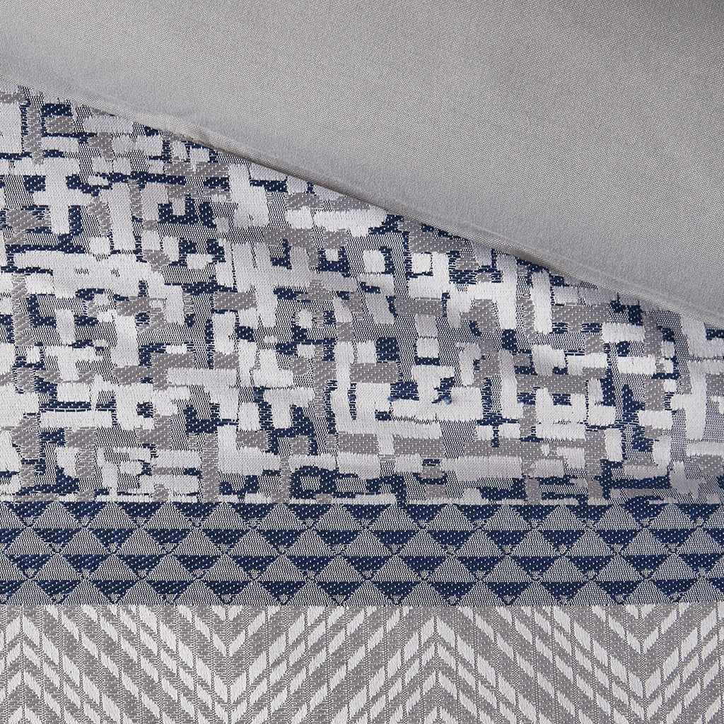 Rhapsody Navy 7-Piece Comforter Set Comforter Sets By JLA HOME/Olliix (E & E Co., Ltd)