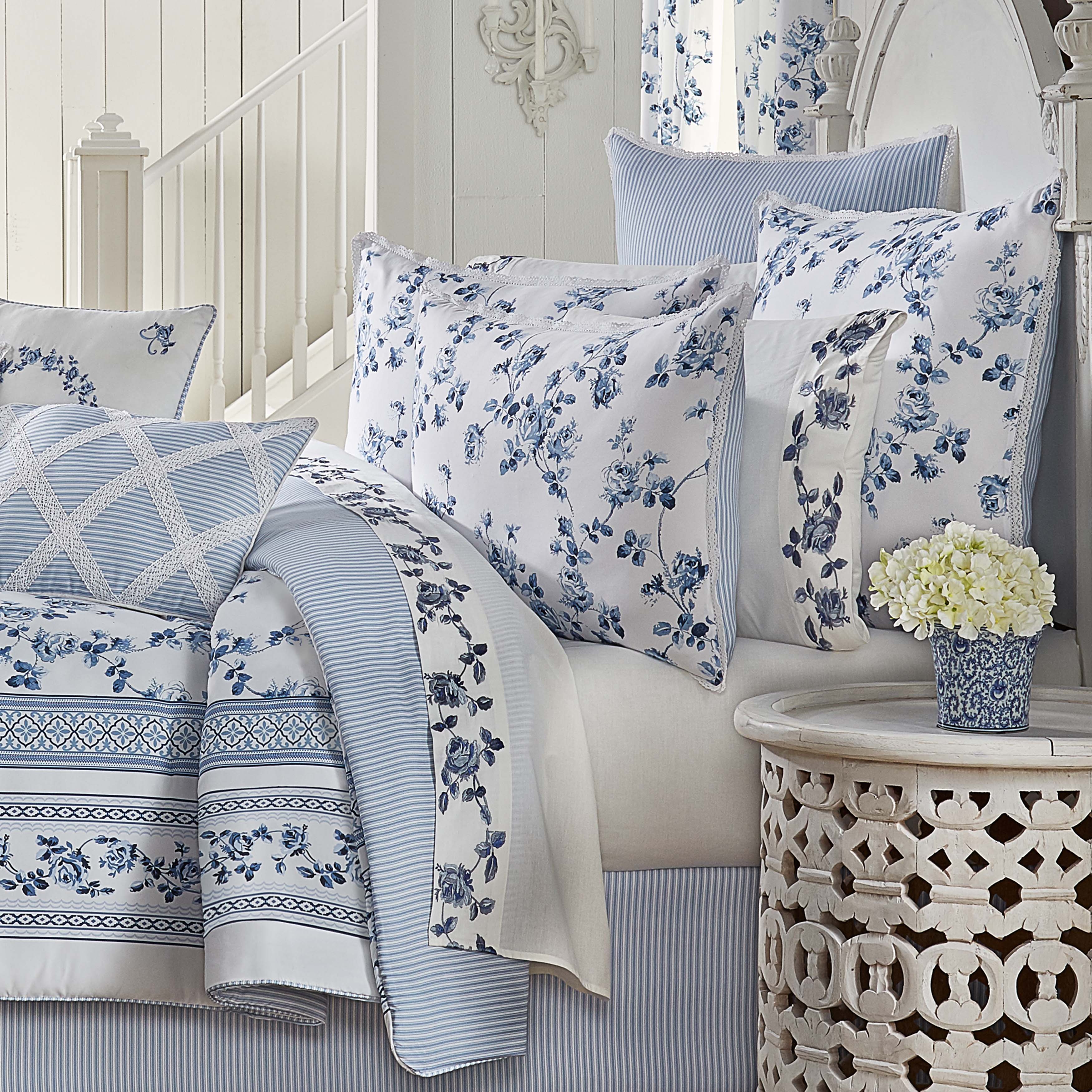 Rialto French Blue 4-Piece Comforter Set By J Queen Comforter Sets By J. Queen New York