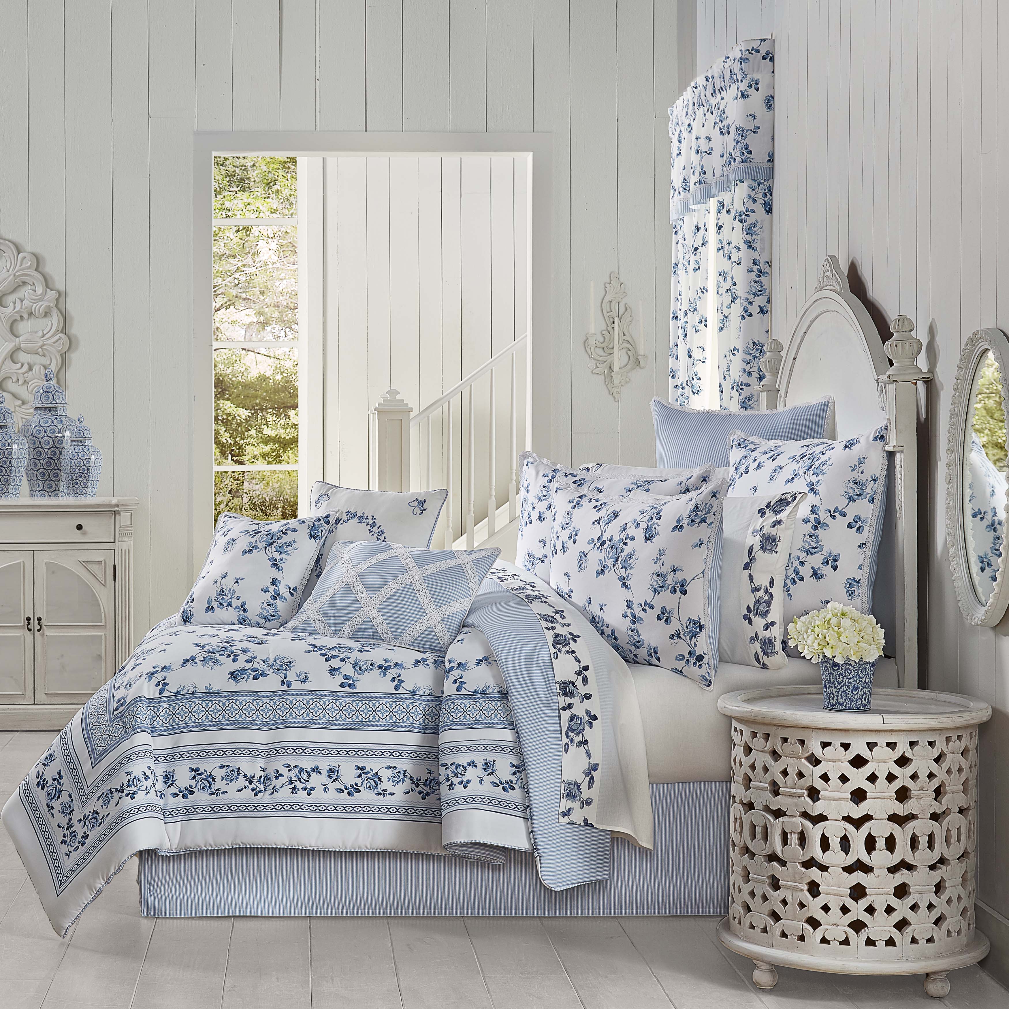 Rialto French Blue 4-Piece Comforter Set By J Queen Comforter Sets By J. Queen New York
