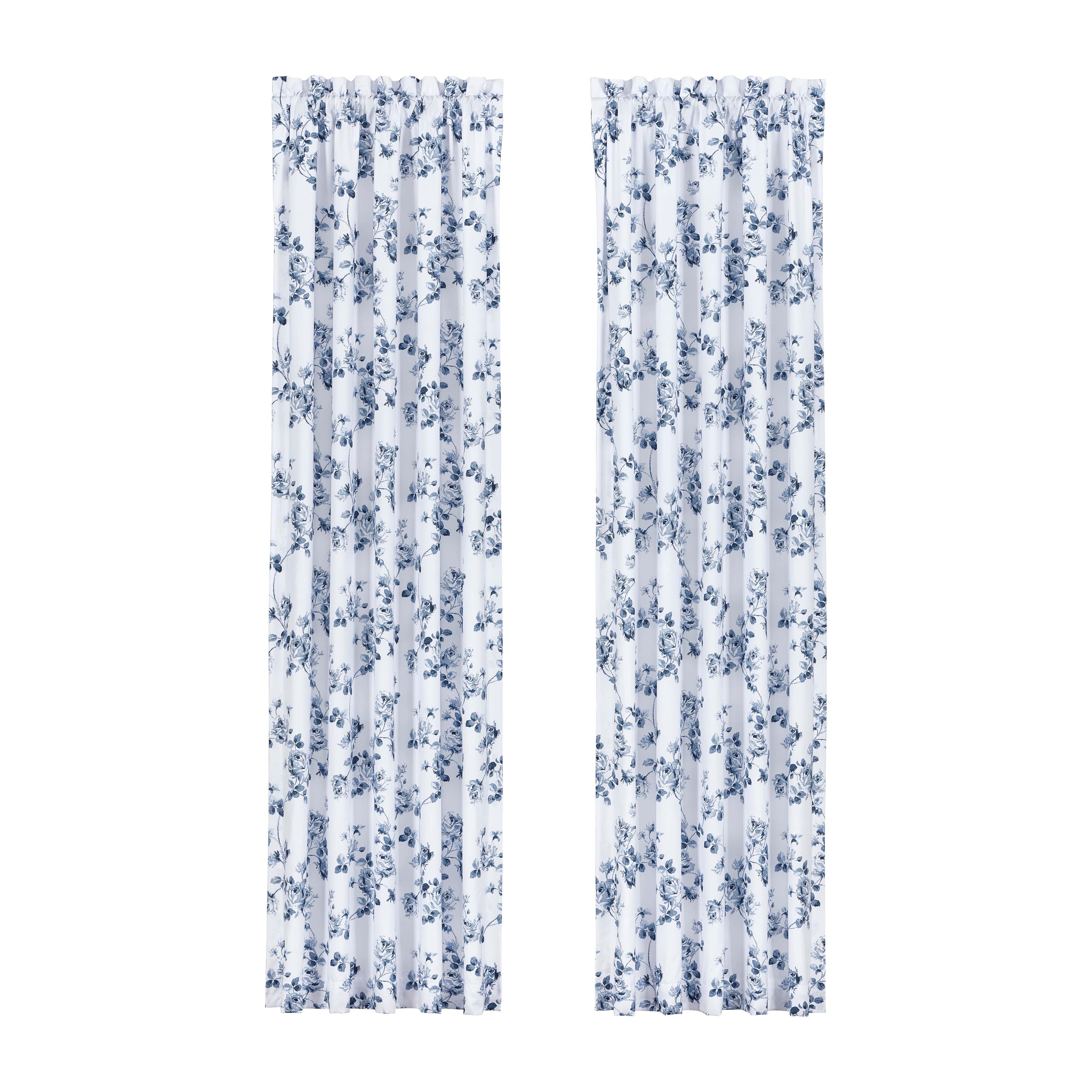 Rialto French Blue Window Panel Pair (Set of 2) Window Panels By J. Queen New York