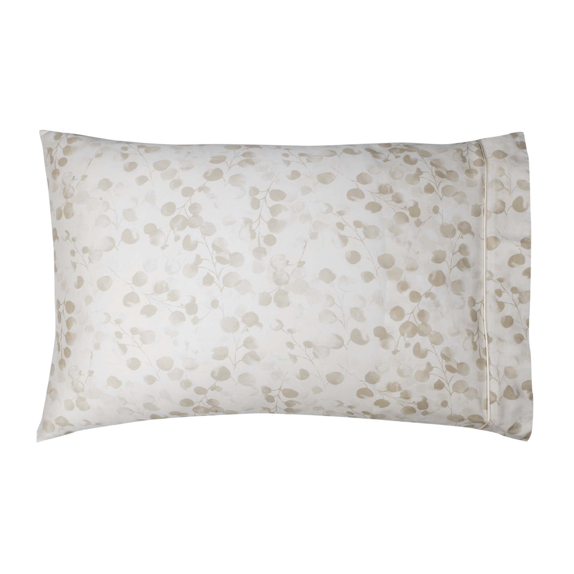 Rosée Beige 300 Thread Count 100% Cotton Sateen Pillowcase Set Pillowcase By Anne de Solène