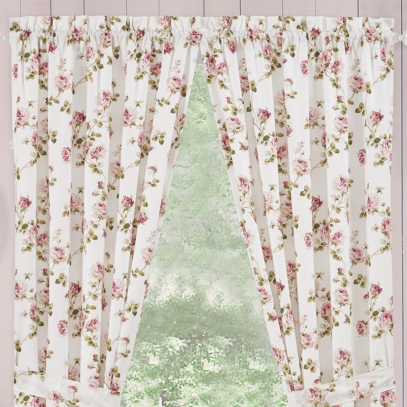 Rosemary Rose Window Panel Pair (Set of 2) Window Panels By J. Queen New York