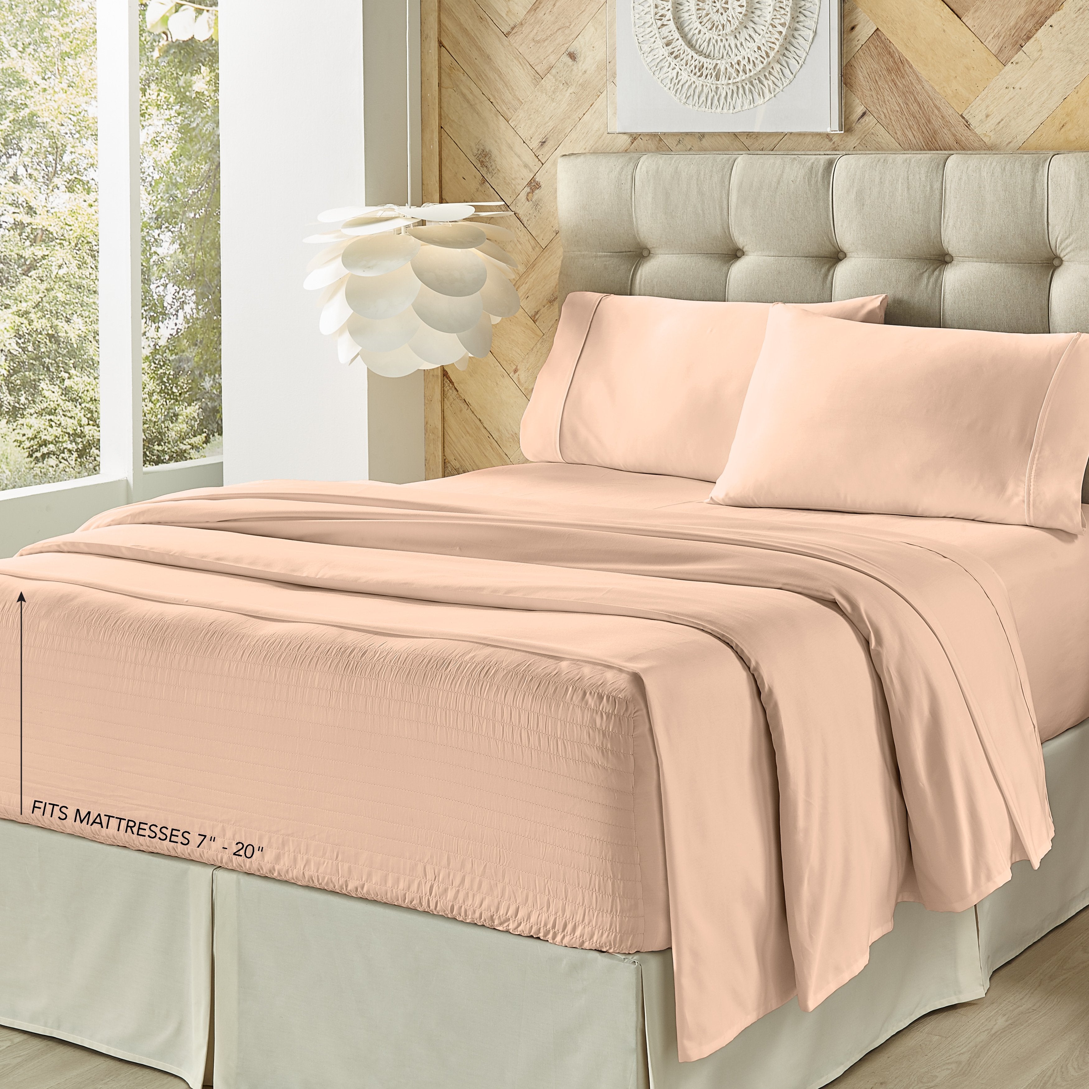 Royal Fit 500 Thread 100% Cotton Count 4-Piece Sheet Set By J Queen Sheet Set By J. Queen New York