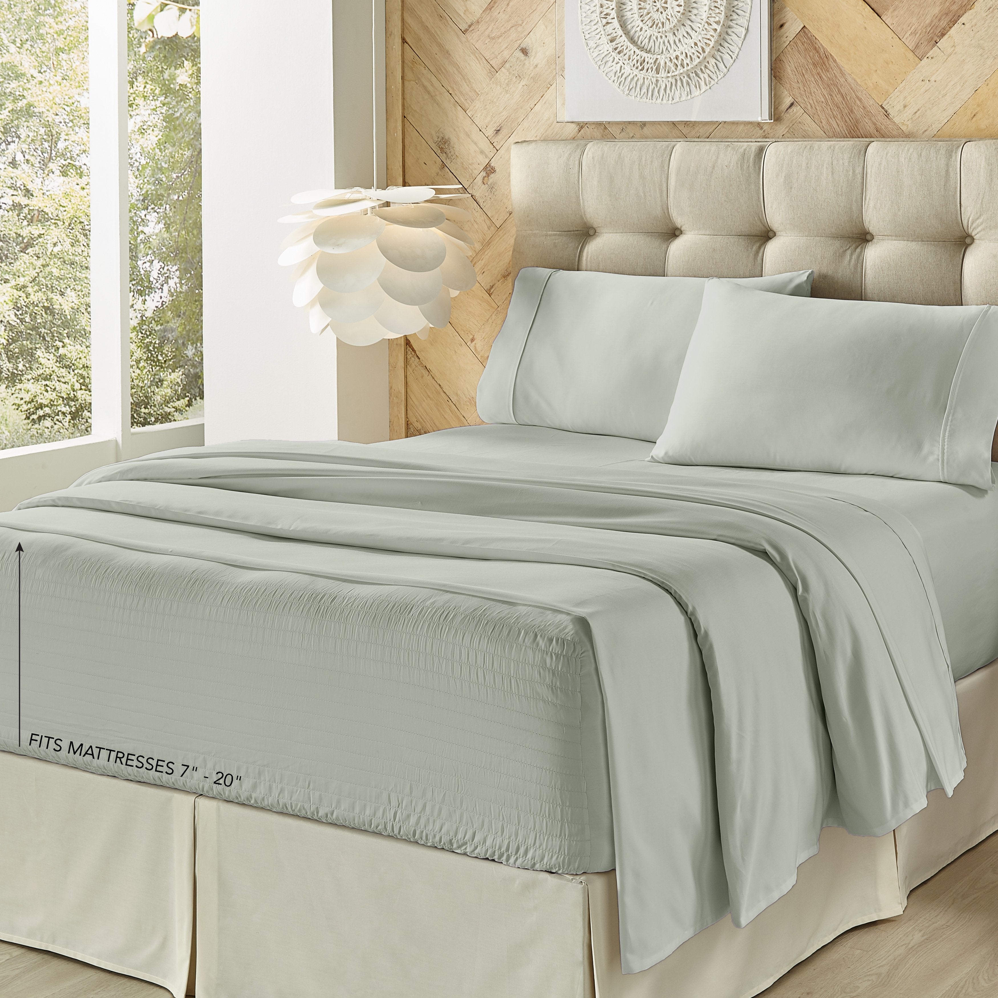 Royal Fit 500 Thread 100% Cotton Count 4-Piece Sheet Set By J Queen Sheet Set By J. Queen New York
