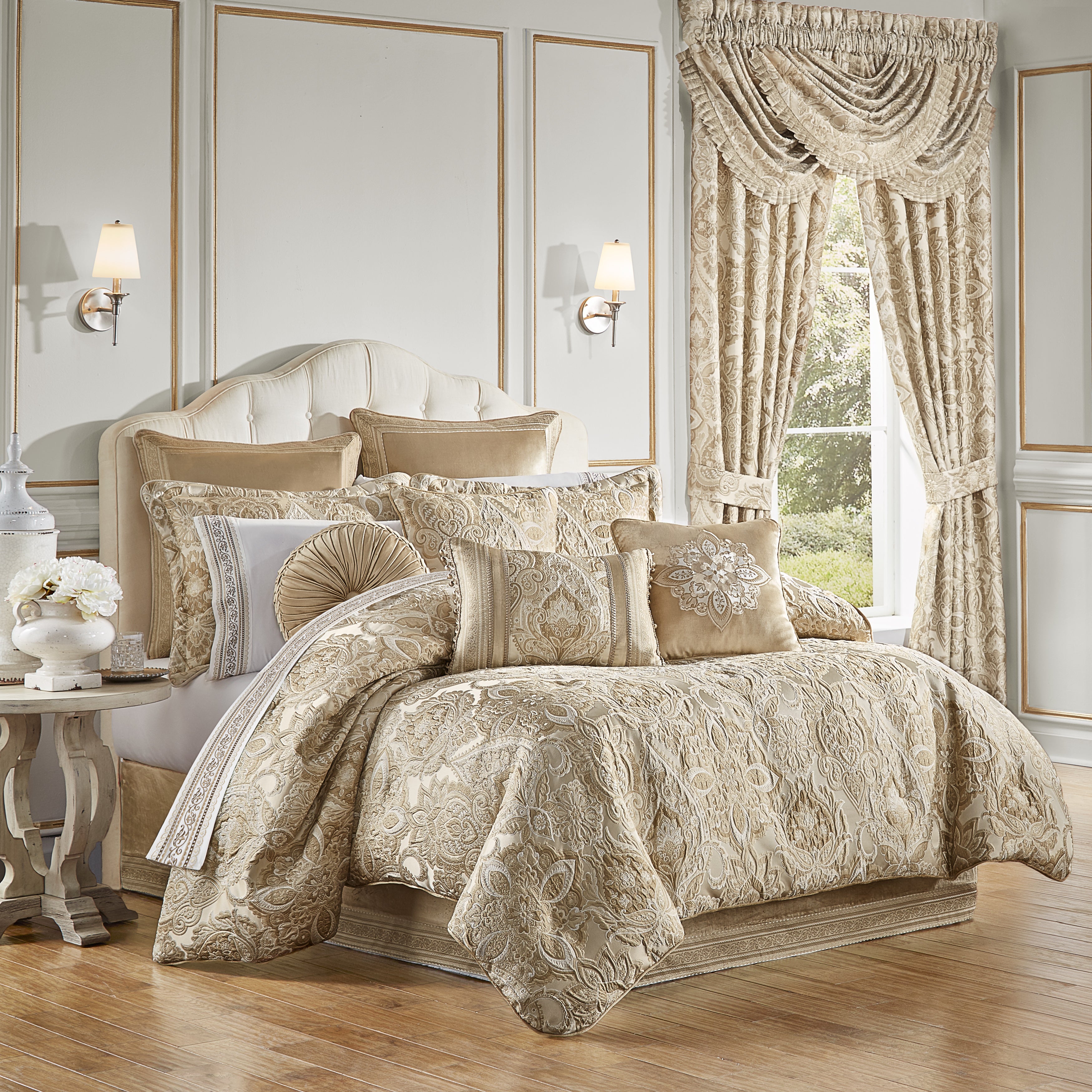 Sandstone Beige 4-Piece Comforter Set Comforter Sets By J. Queen New York
