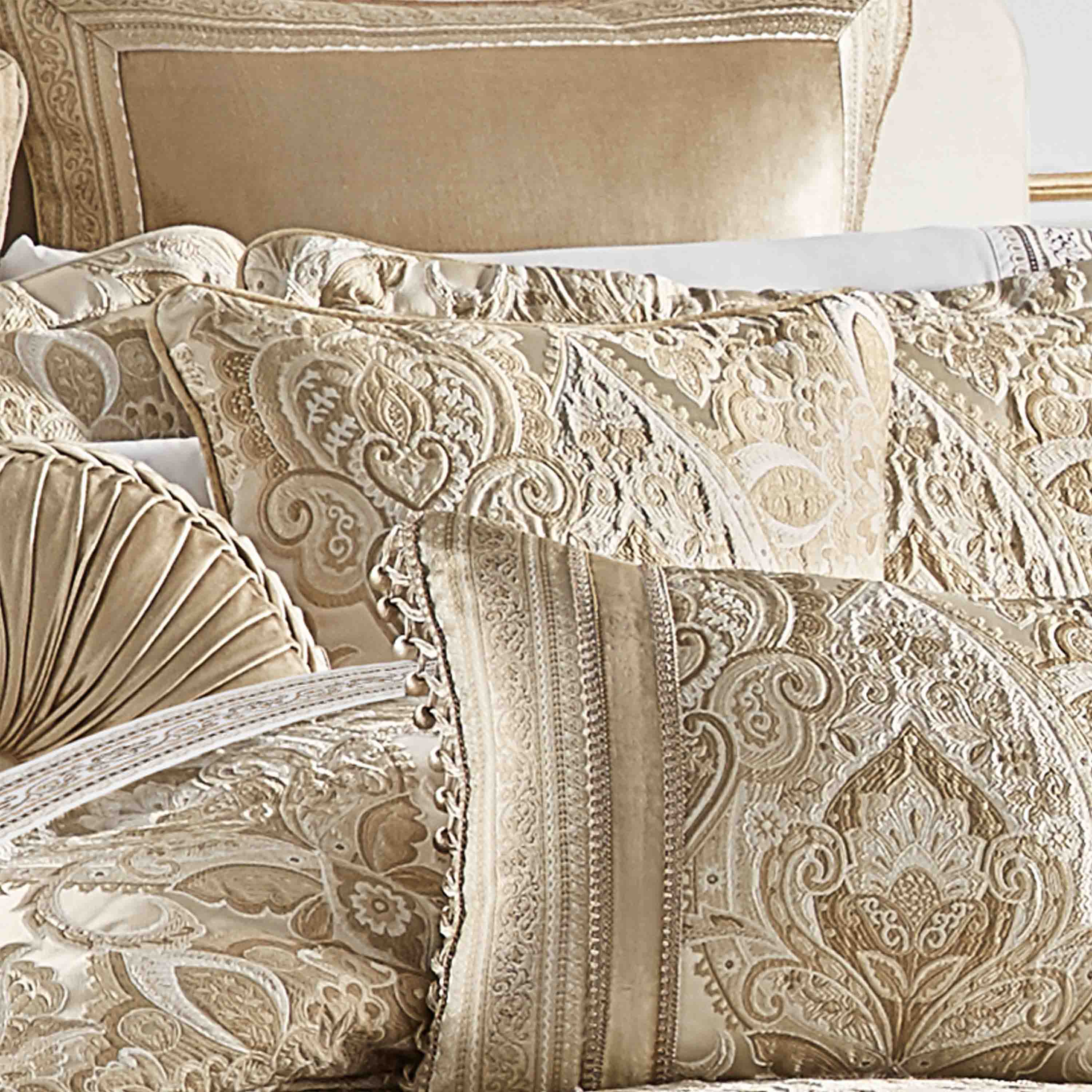 Sandstone Beige Square Decorative Throw Pillow 20" x 20" By J Queen Throw Pillows By J. Queen New York