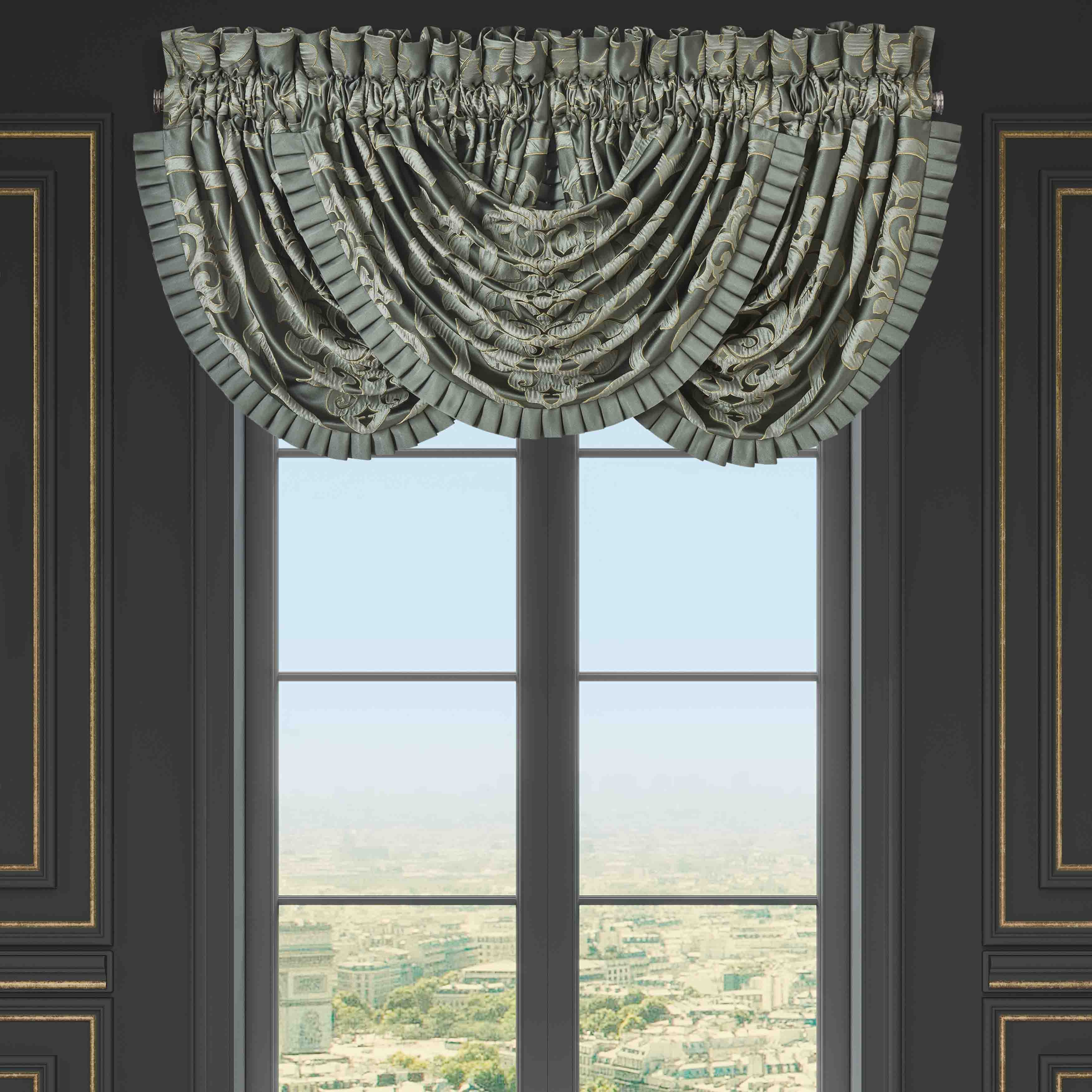 Santino Jade Waterfall Window Valance Window Valances By J. Queen New York