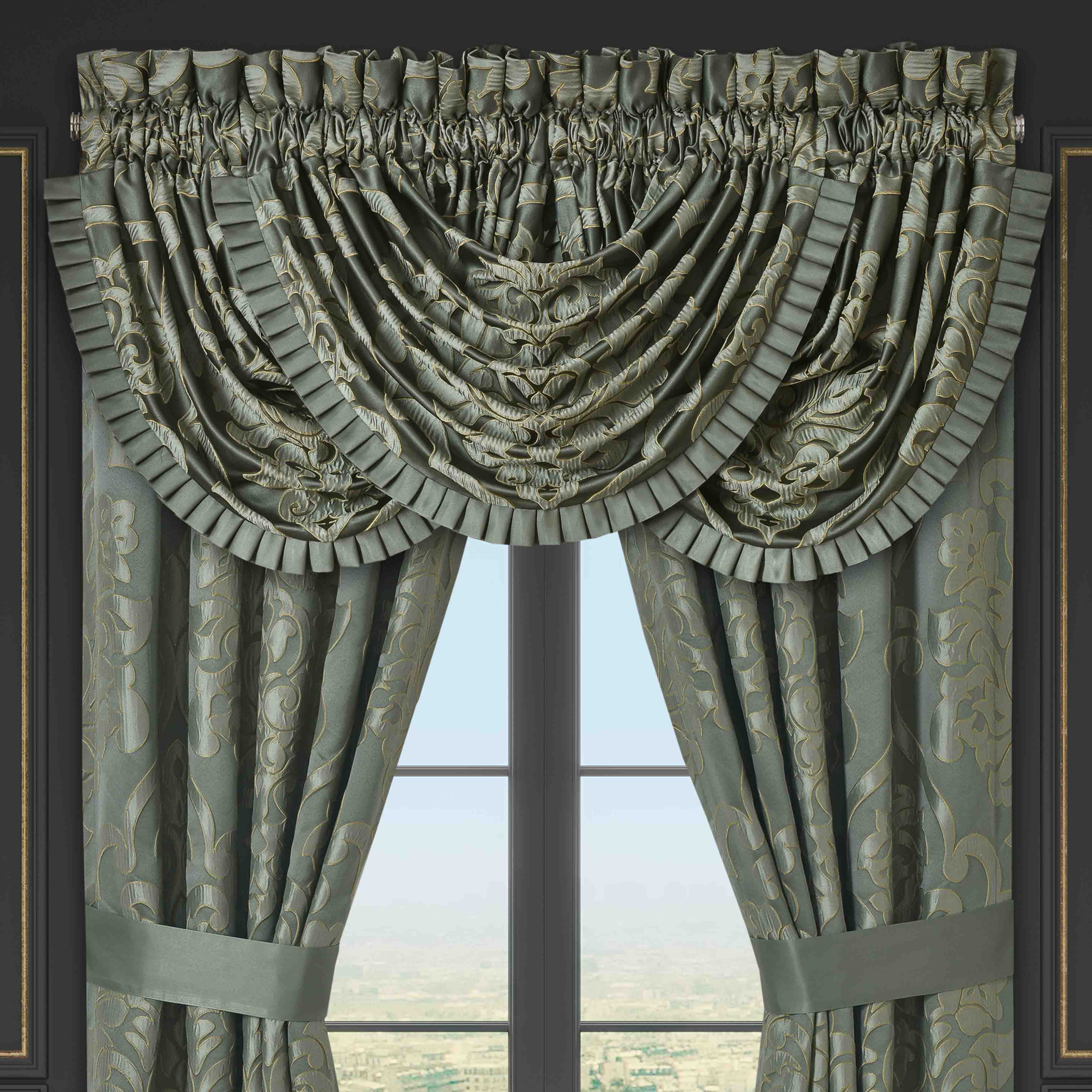 Santino Jade Waterfall Window Valance Window Valances By J. Queen New York