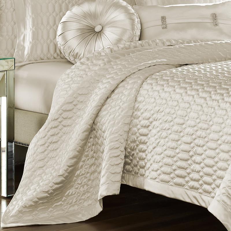 Satinique Natural Coverlet By J Queen Coverlet By J. Queen New York
