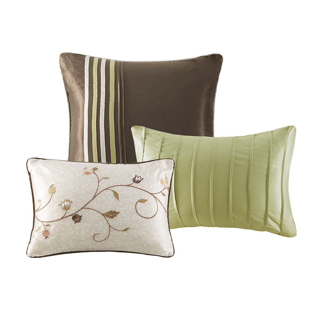 Serene Green 7-Piece Comforter Set Comforter Sets By JLA HOME/Olliix (E & E Co., Ltd)