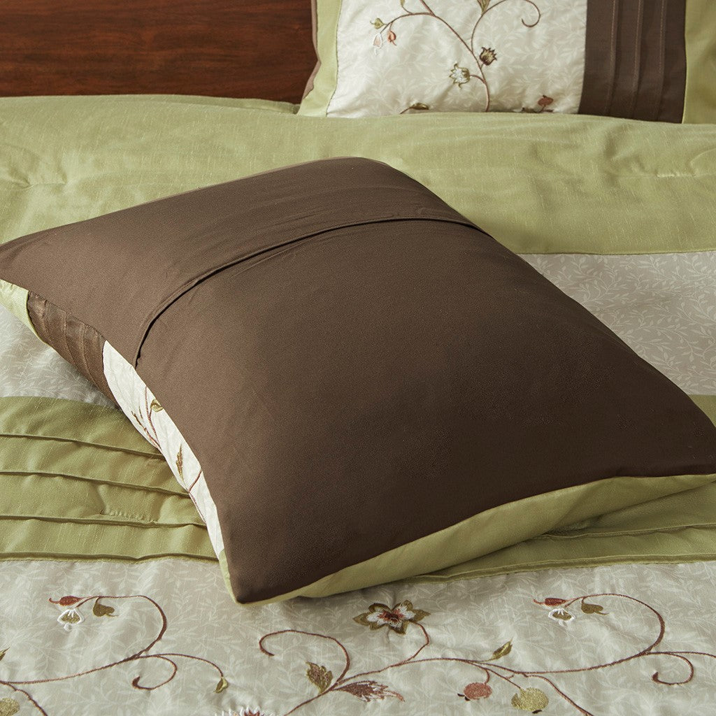 Serene Green 7-Piece Comforter Set Comforter Sets By JLA HOME/Olliix (E & E Co., Ltd)