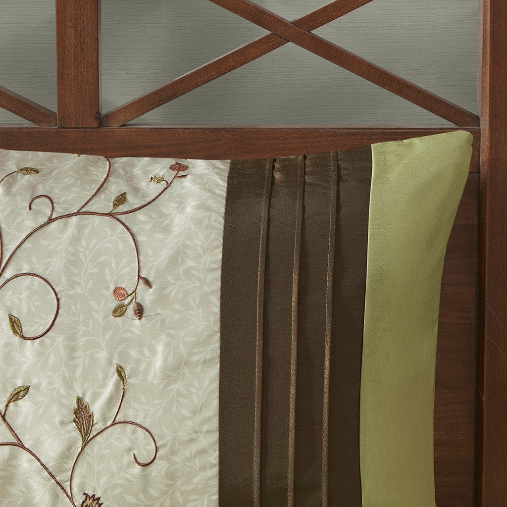 Serene Green 7-Piece Comforter Set Comforter Sets By JLA HOME/Olliix (E & E Co., Ltd)