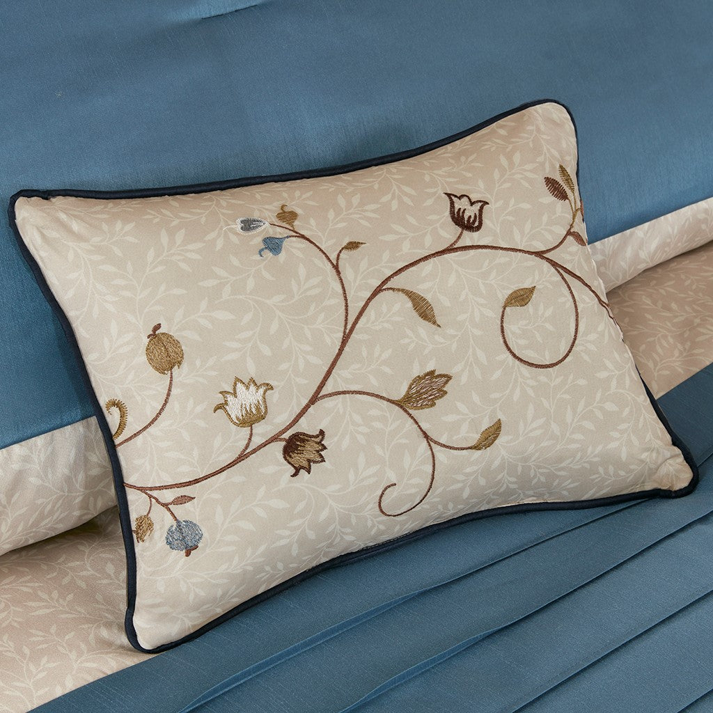 Serene Navy 7-Piece Comforter Set Comforter Sets By JLA HOME/Olliix (E & E Co., Ltd)