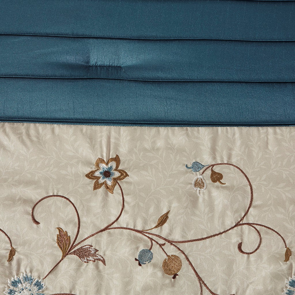 Serene Navy 7-Piece Comforter Set Comforter Sets By JLA HOME/Olliix (E & E Co., Ltd)