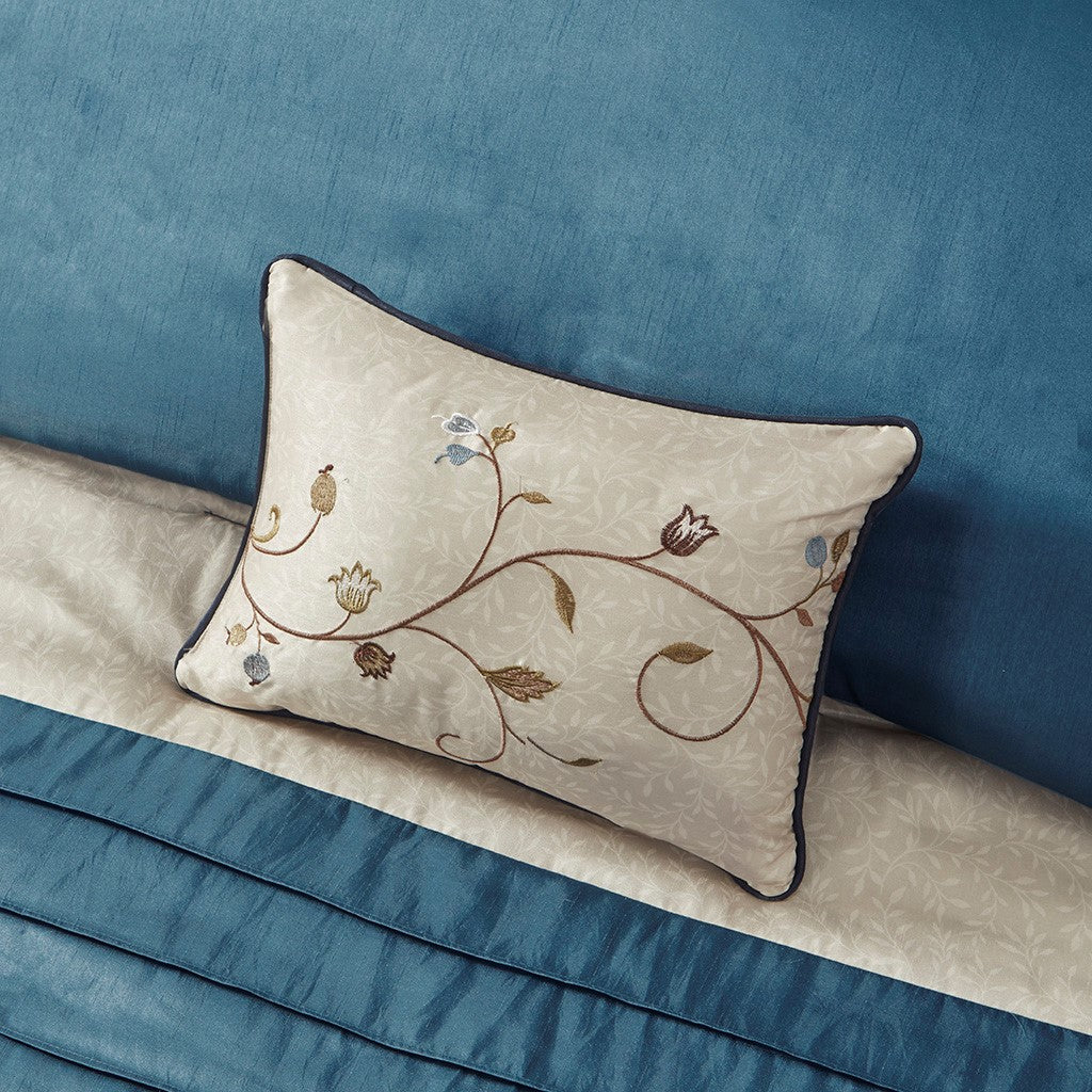 Serene Navy 7-Piece Comforter Set Comforter Sets By JLA HOME/Olliix (E & E Co., Ltd)