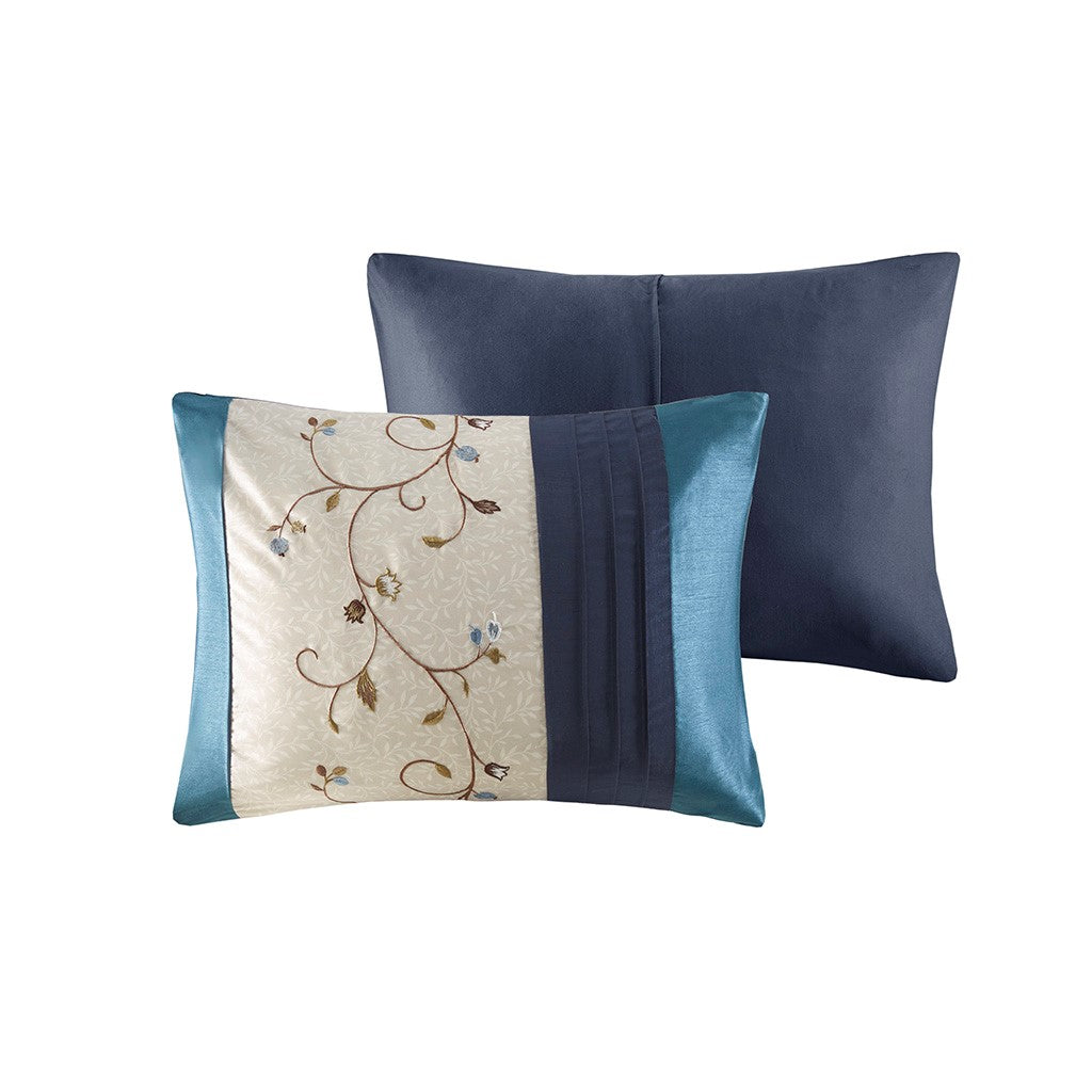 Serene Navy 7-Piece Comforter Set Comforter Sets By JLA HOME/Olliix (E & E Co., Ltd)