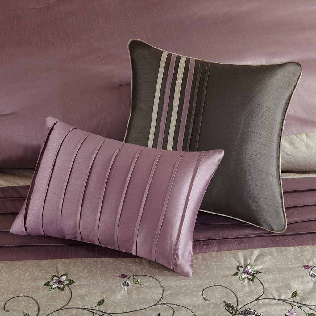 Serene Purple 7-Piece Comforter Set Comforter Sets By JLA HOME/Olliix (E & E Co., Ltd)