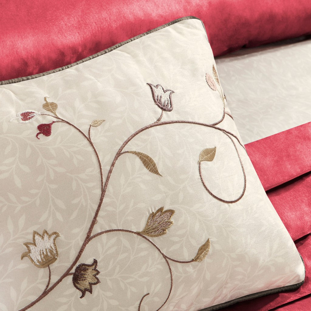 Serene Red 7-Piece Comforter Set Comforter Sets By JLA HOME/Olliix (E & E Co., Ltd)