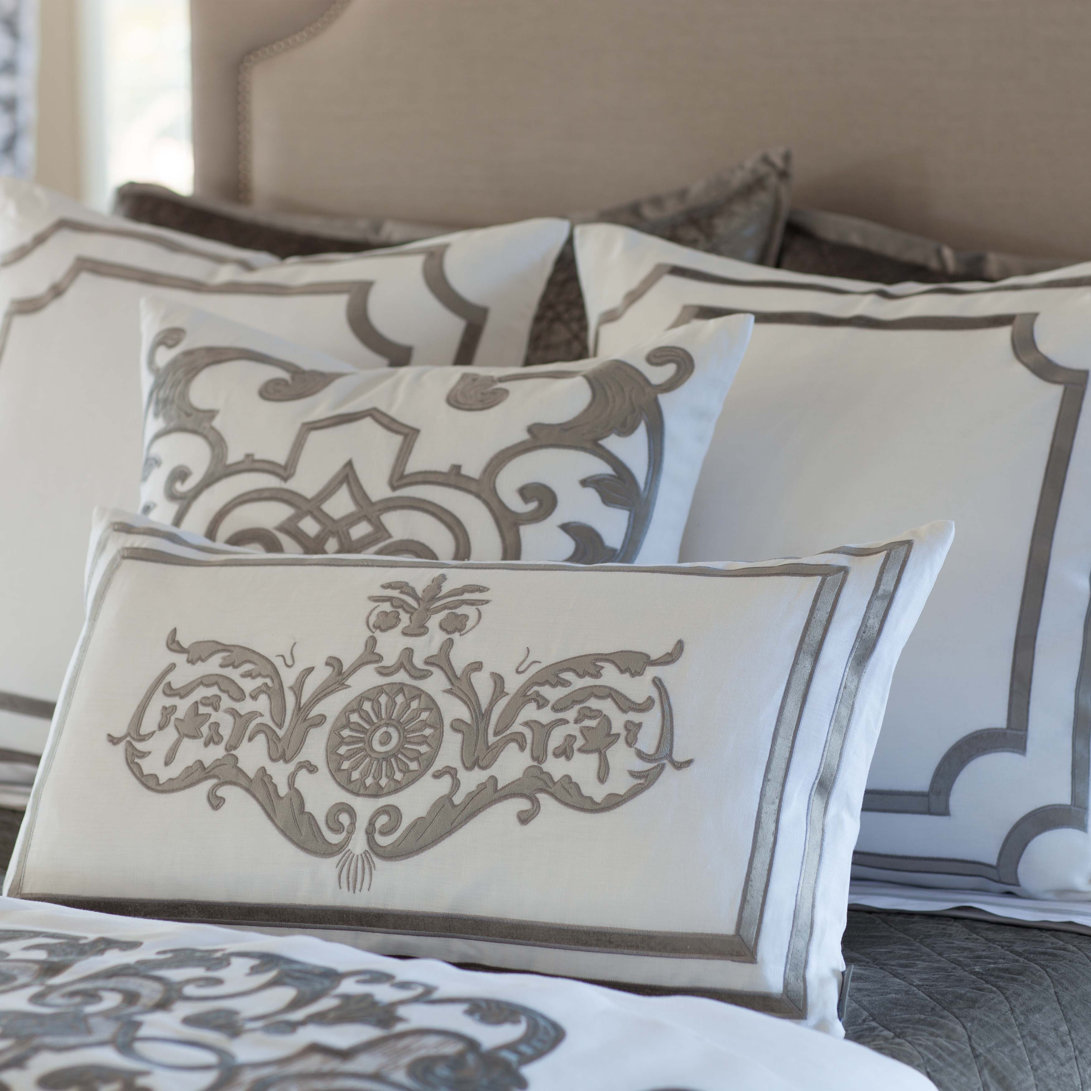 Soho White Linen Silver Velvet Duvet Cover Duvet Covers By Lili Alessandra