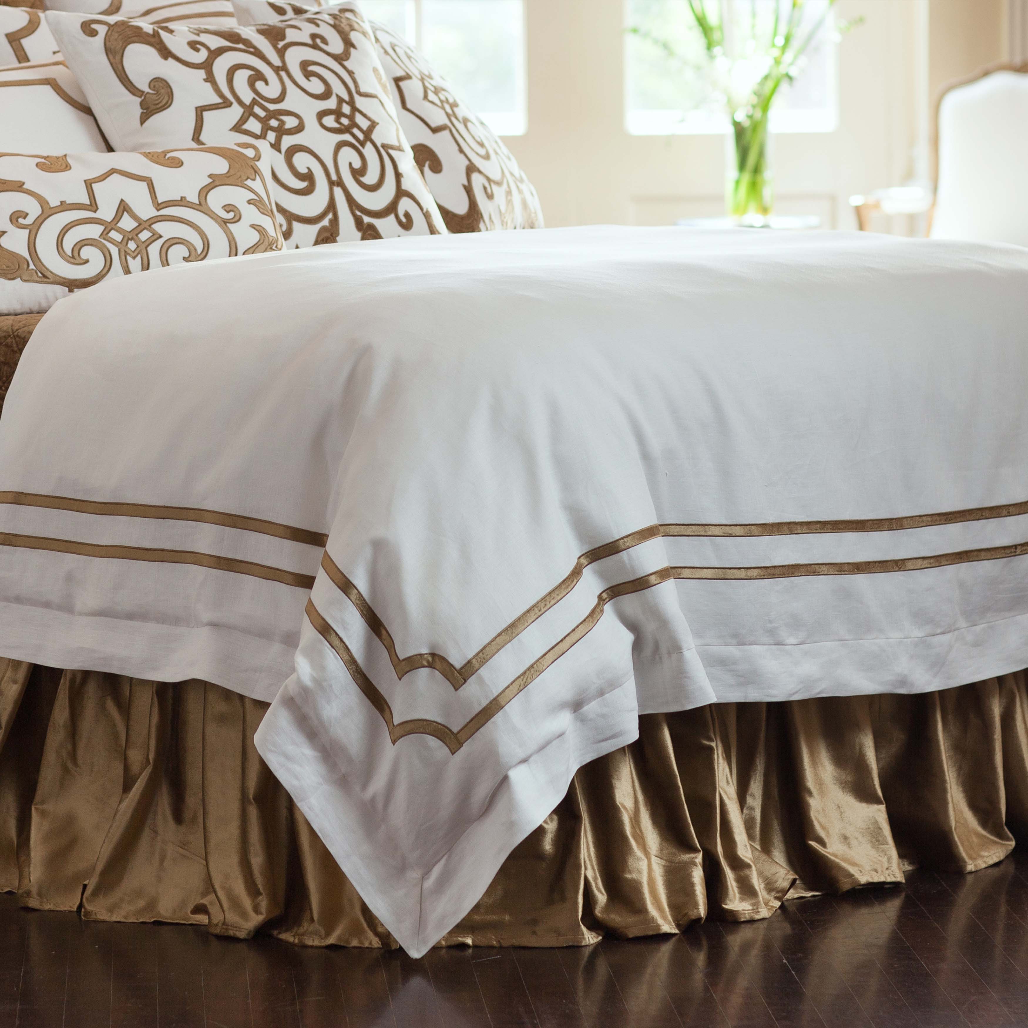 Soho White Linen Straw Velvet Duvet Cover Duvet Covers By Lili Alessandra