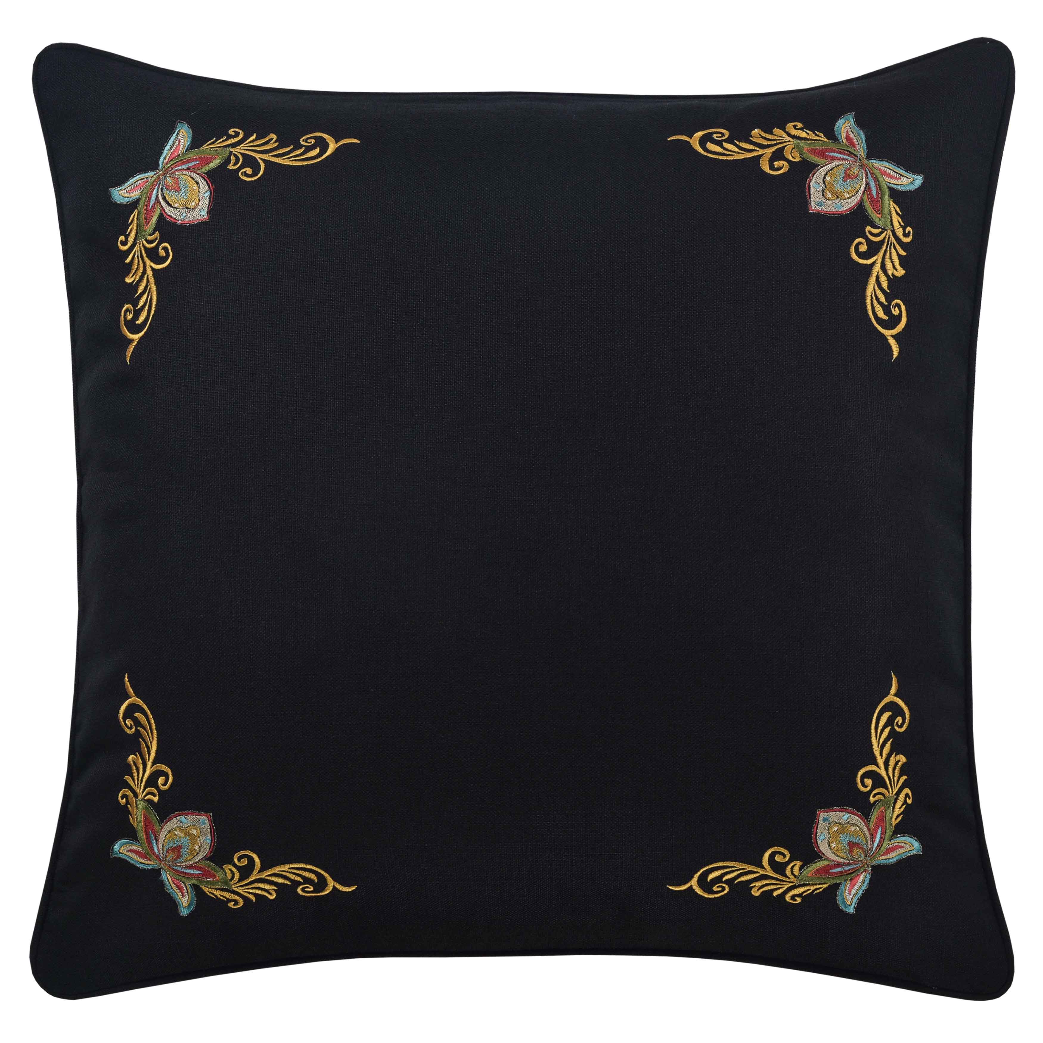 Stefania Black Euro Sham - Final Sale Euro Sham By J. Queen New York