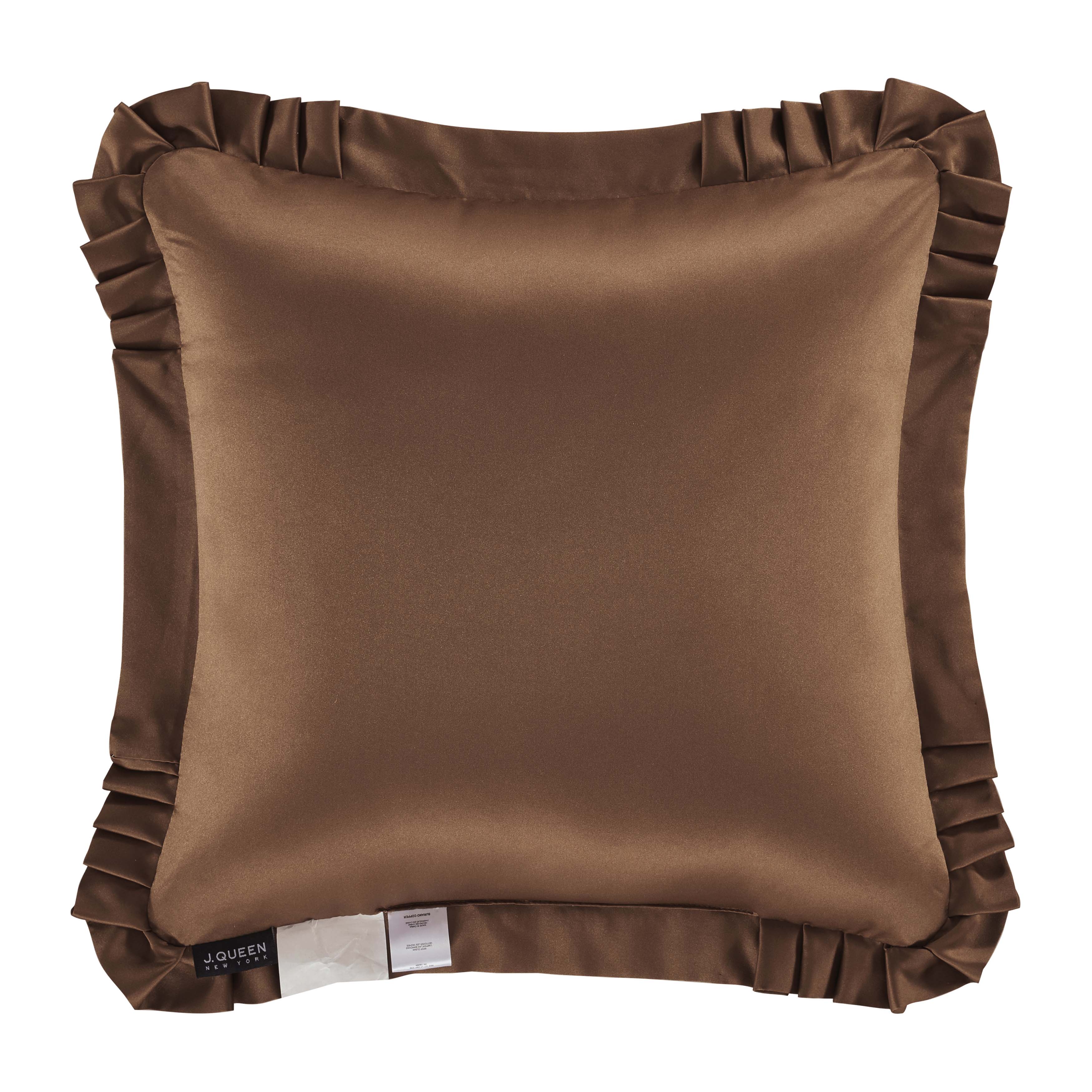 Surano Copper Embellished Square Decorative Throw Pillow 20" x 20" By J Queen Throw Pillows By J. Queen New York