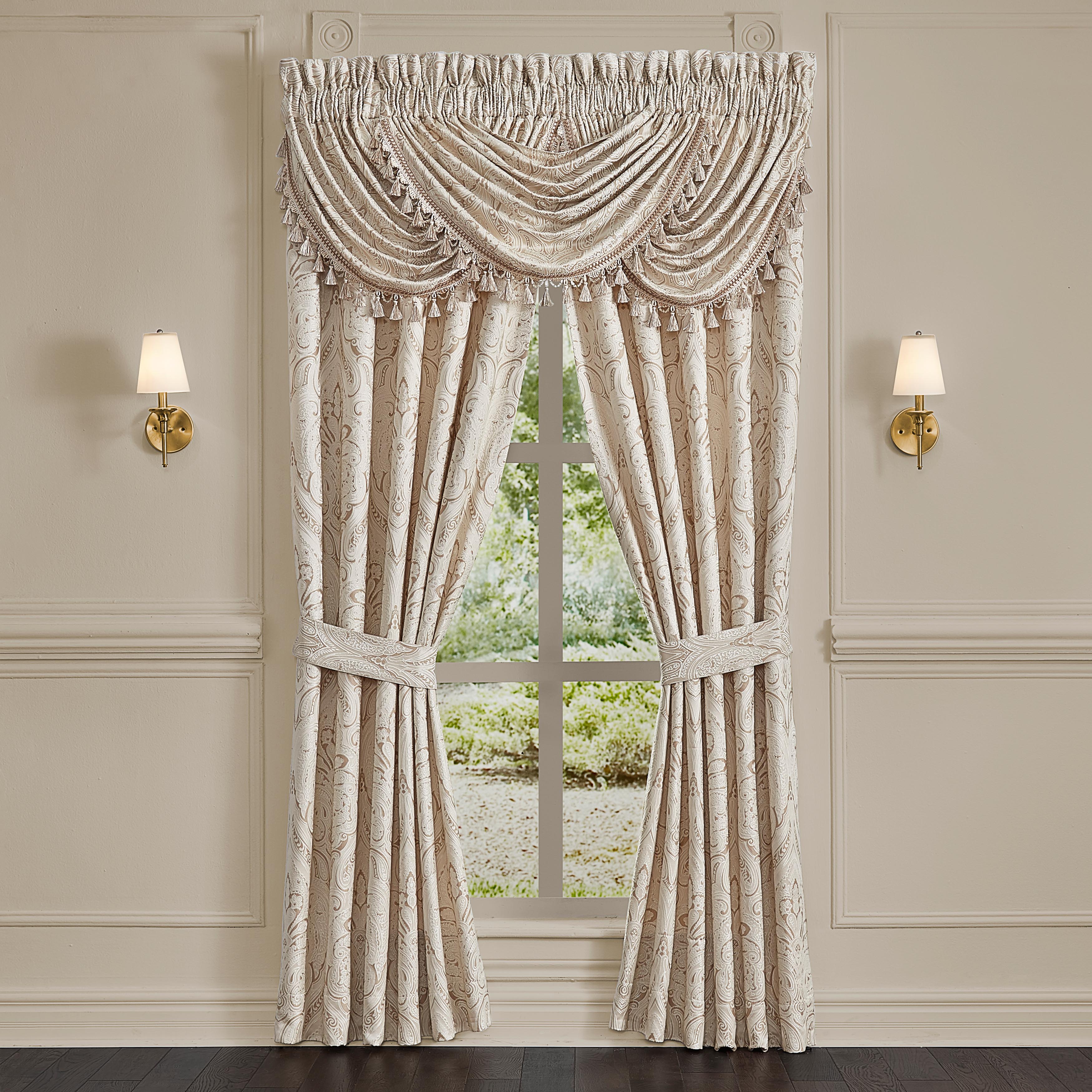 Trinity Champagne Waterfall Window Valance By J Queen Window Valances By J. Queen New York