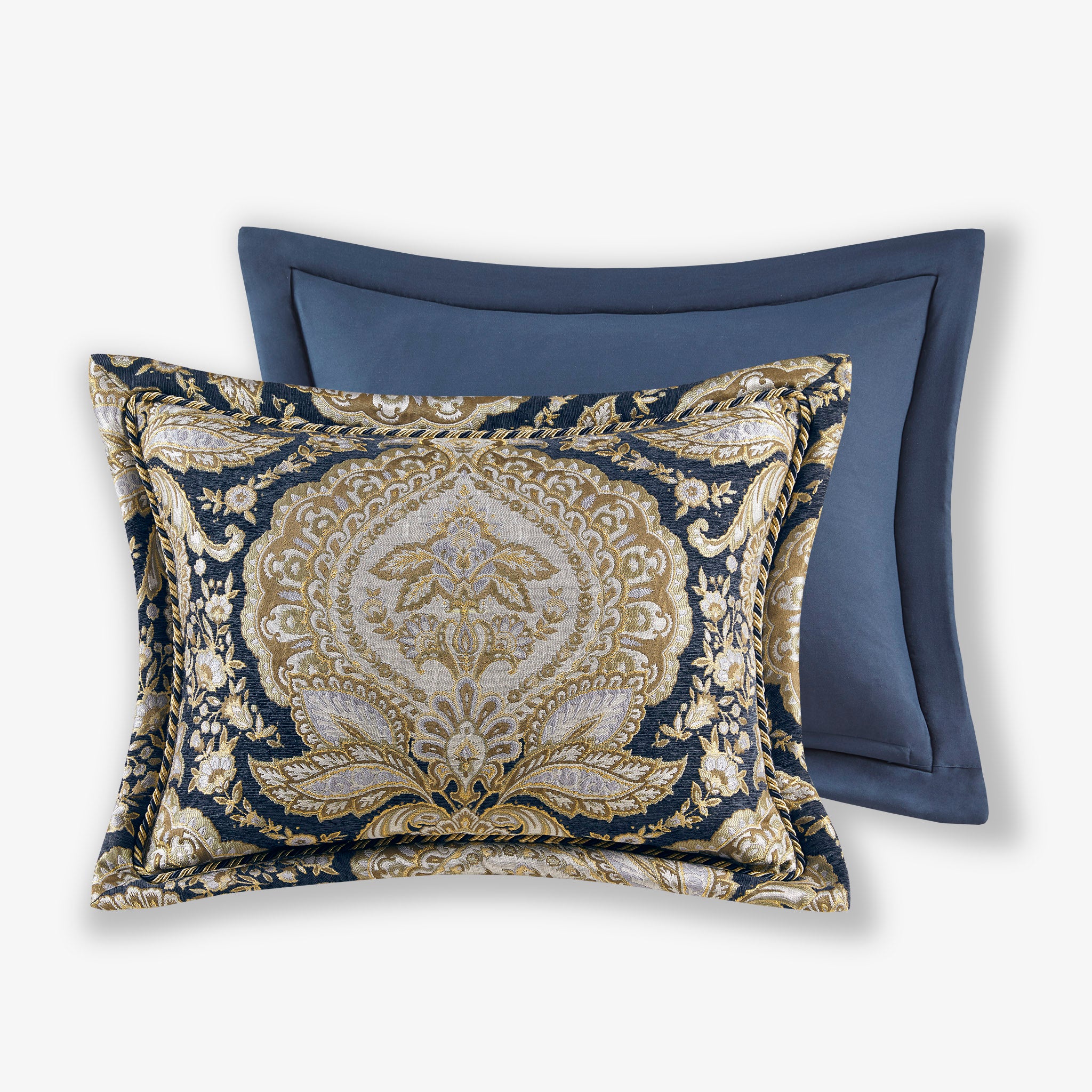 Valentina Navy 4-Piece Comforter Set Comforter Sets By Croscill Home LLC