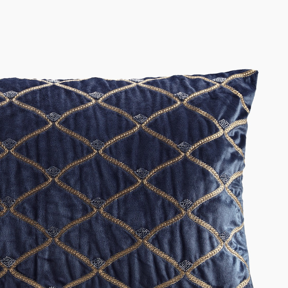 Valentina Navy Boudoir Decorative Throw Pillow 22" x 15" Throw Pillows By Croscill Home LLC