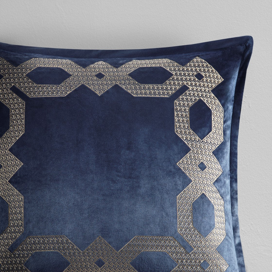 Valentina Navy Euro Sham Euro Sham By Croscill Home LLC