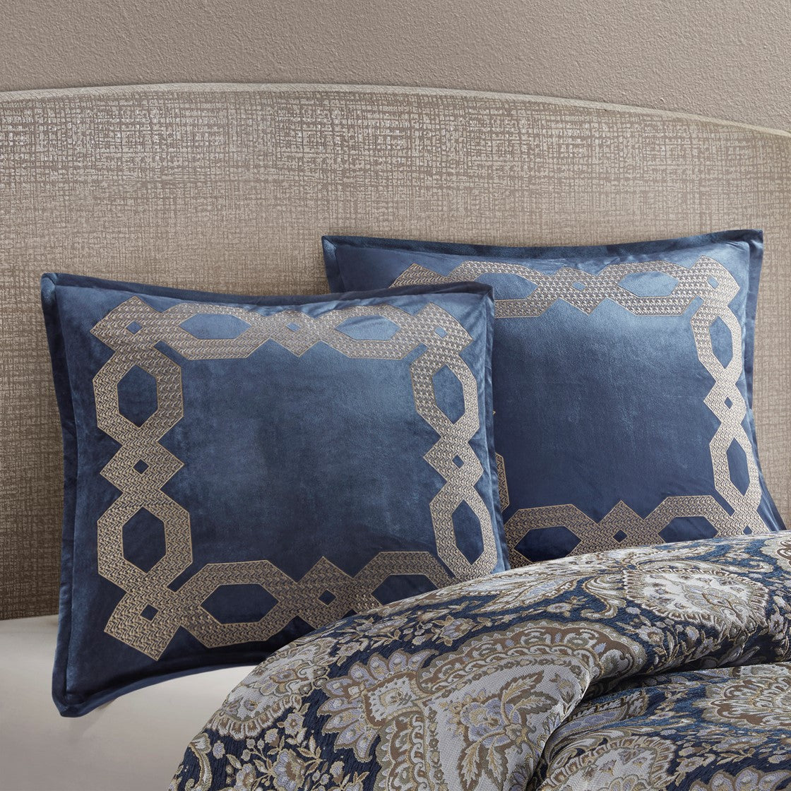 Valentina Navy Euro Sham Euro Sham By Croscill Home LLC