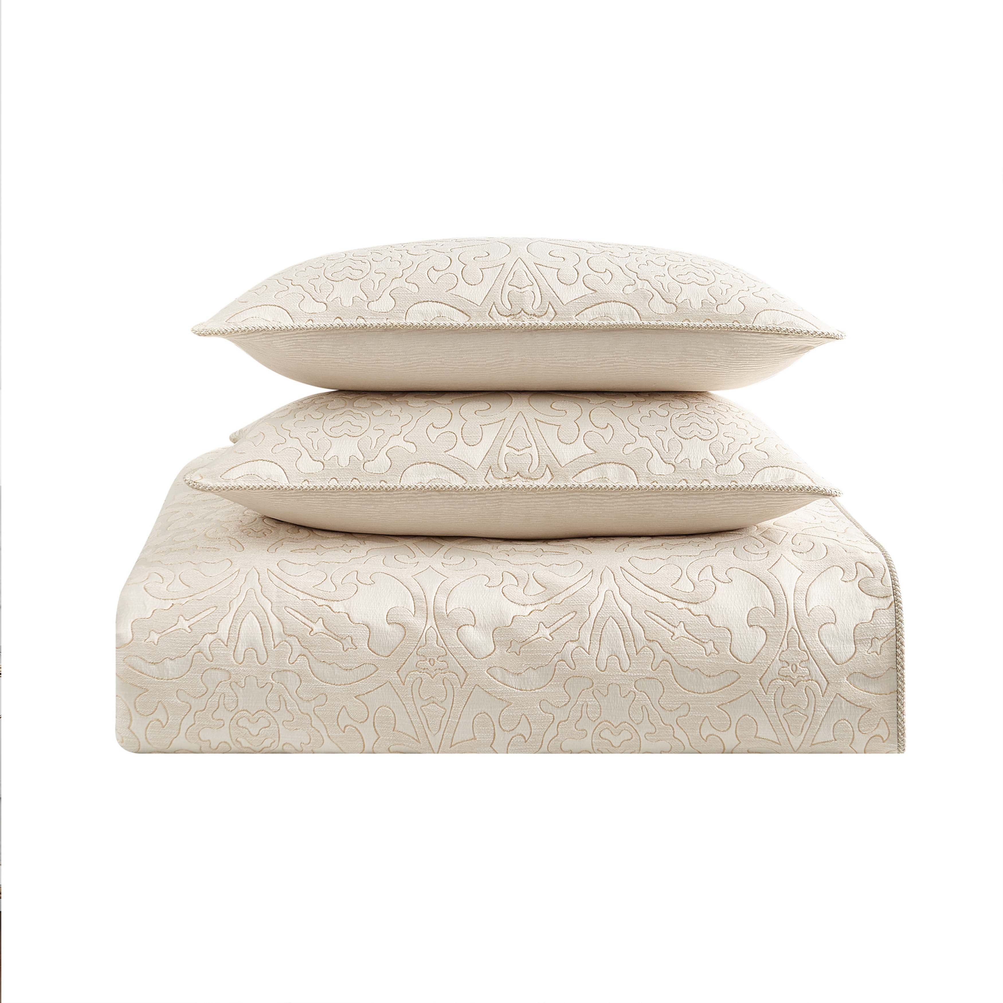 Waterford Valetta Ivory 6-Piece Comforter Set in King- Final Sale Comforter Sets By US Office - Latest-bedding