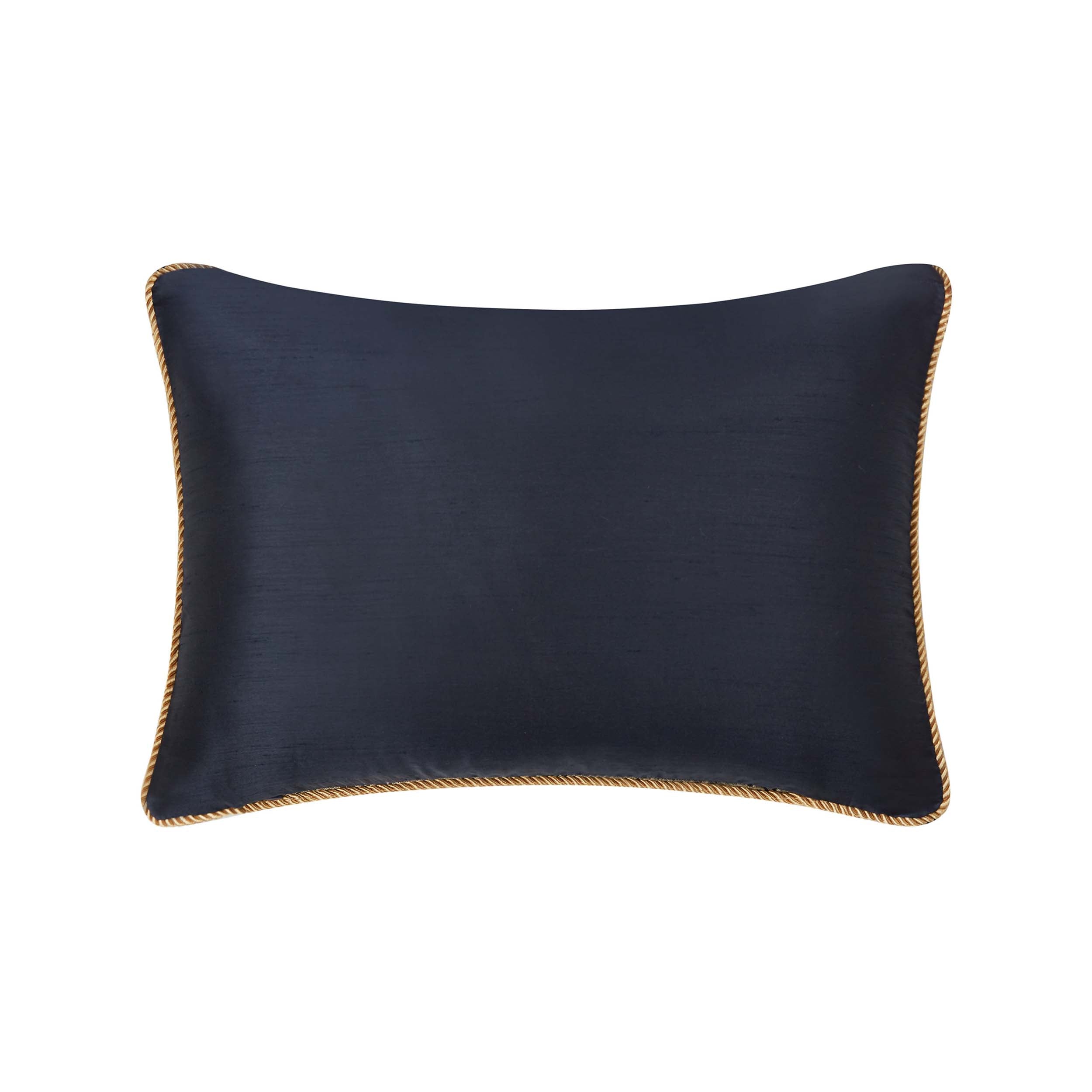 Vaughn Navy/Gold Decorative Throw Pillow Set of 3 Throw Pillows By Waterford