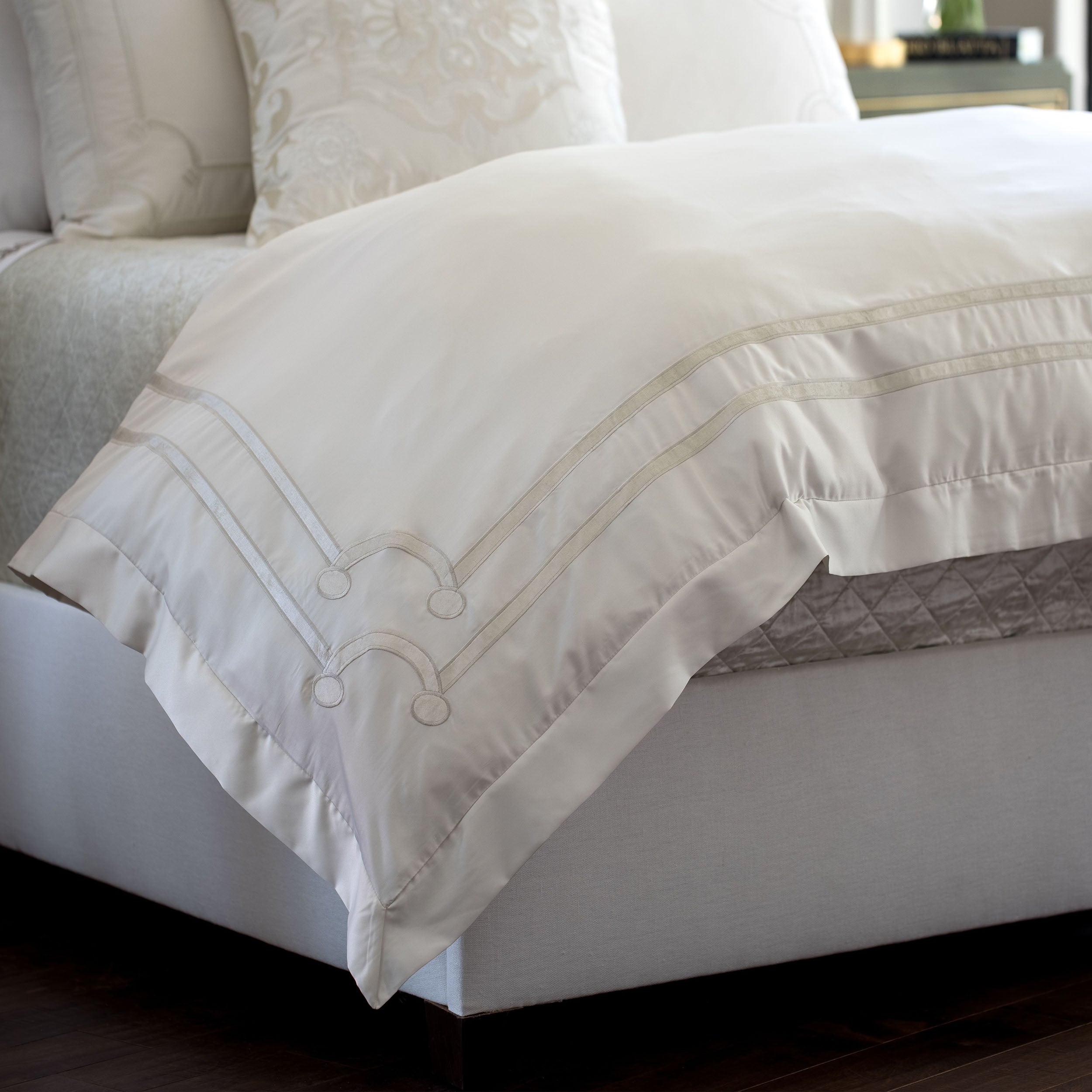 Vendome Ivory Duvet Cover - Lili Alessandra Duvet Covers By Lili Alessandra