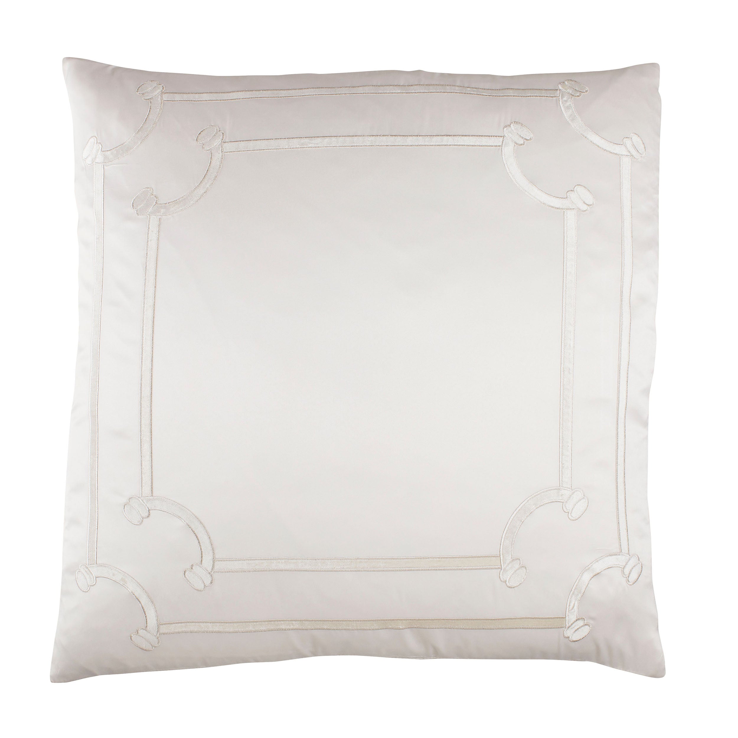 Vendome Ivory Euro Pillow - Lili Alessandra Throw Pillows By Lili Alessandra