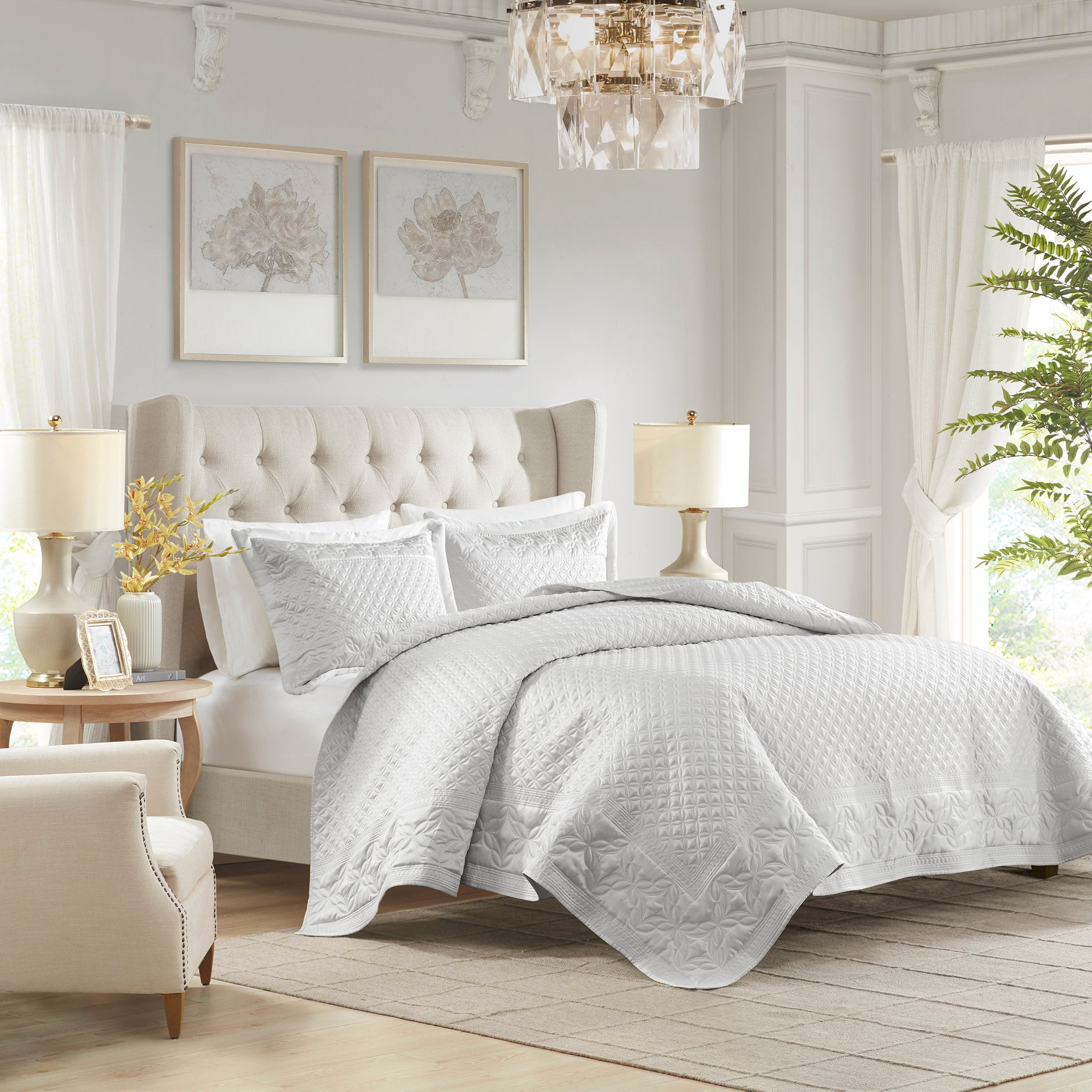 Versailles Grey Coverlet Set Coverlet By Croscill Home LLC