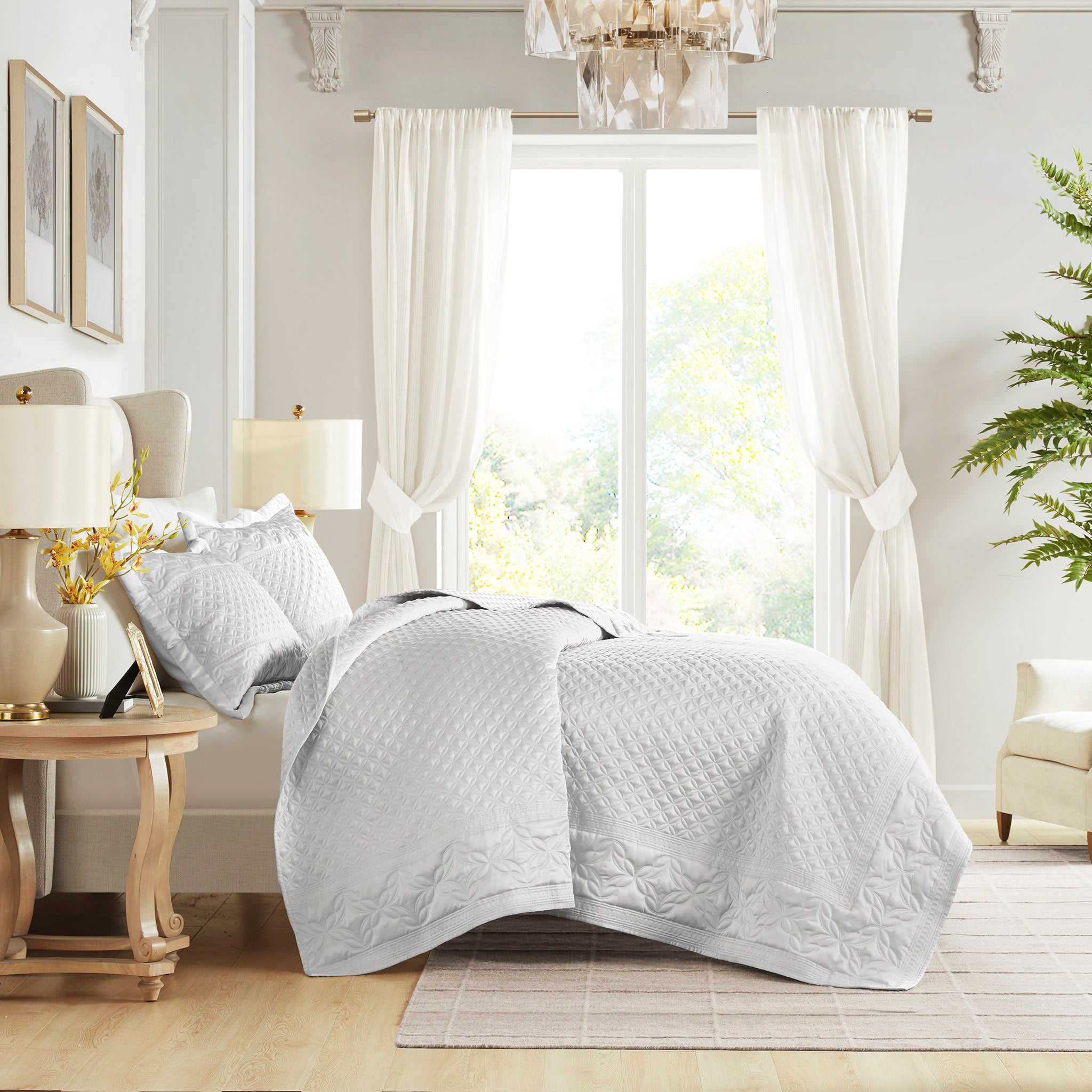 Versailles Grey Coverlet Set Coverlet By Croscill Home LLC