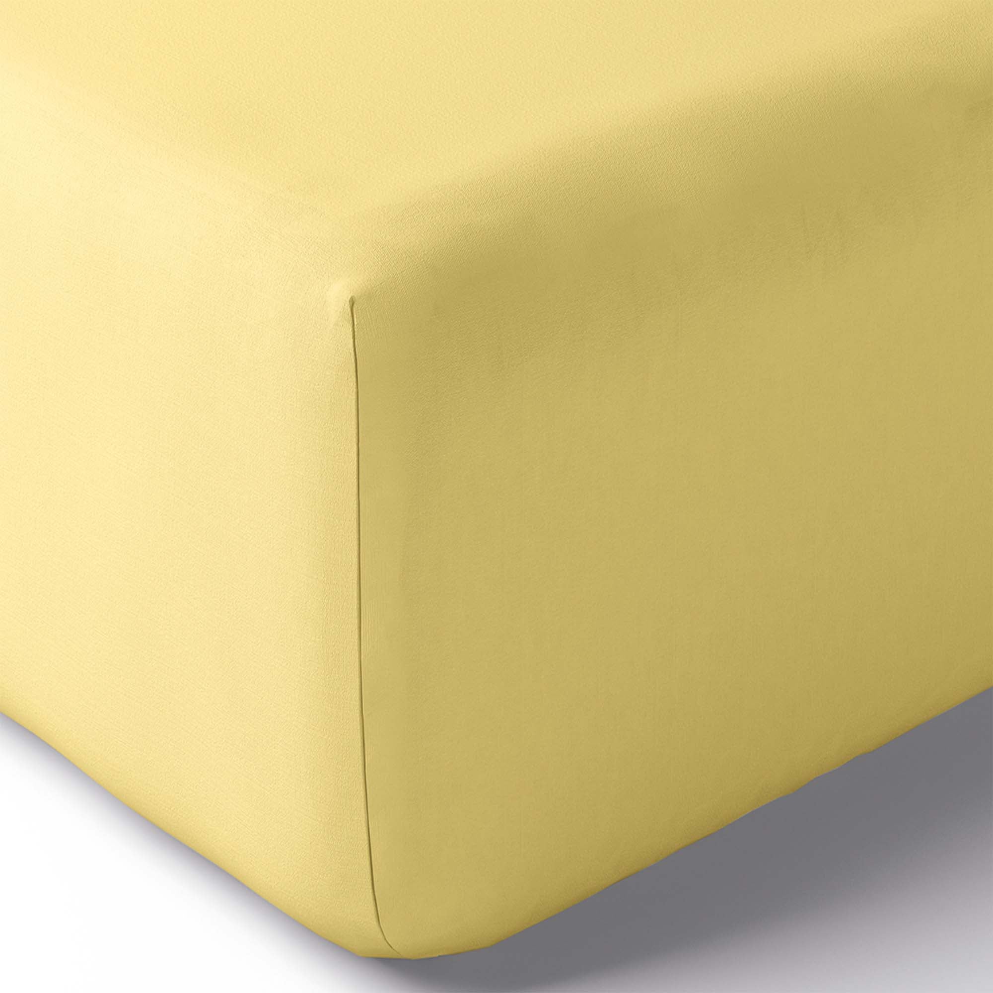 Vexin Pollen Yellow 100% Cotton Percale Fitted Sheet Fitted Sheet By Anne de Solène
