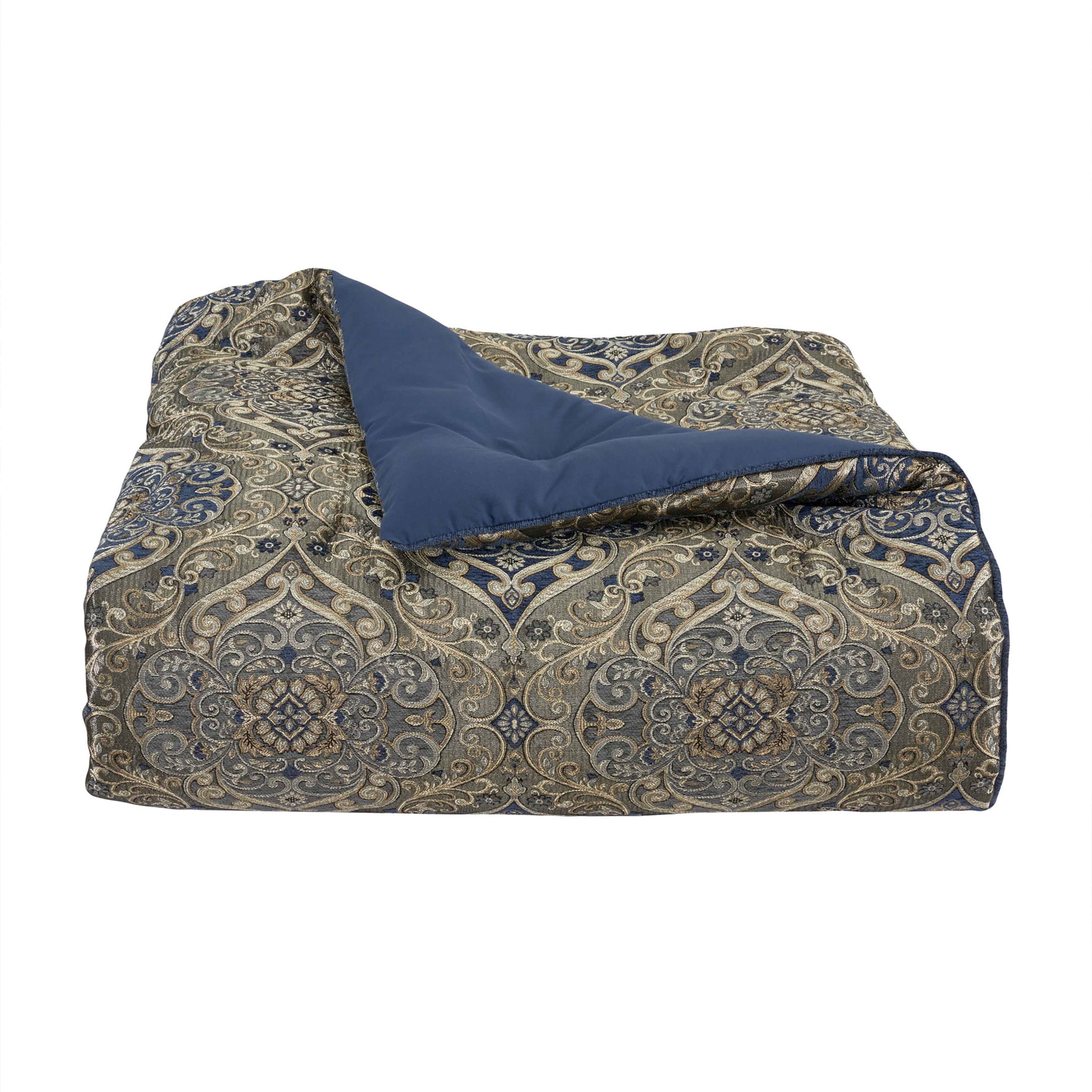 Weston Blue 4-Piece Comforter Set Comforter Sets By J. Queen New York