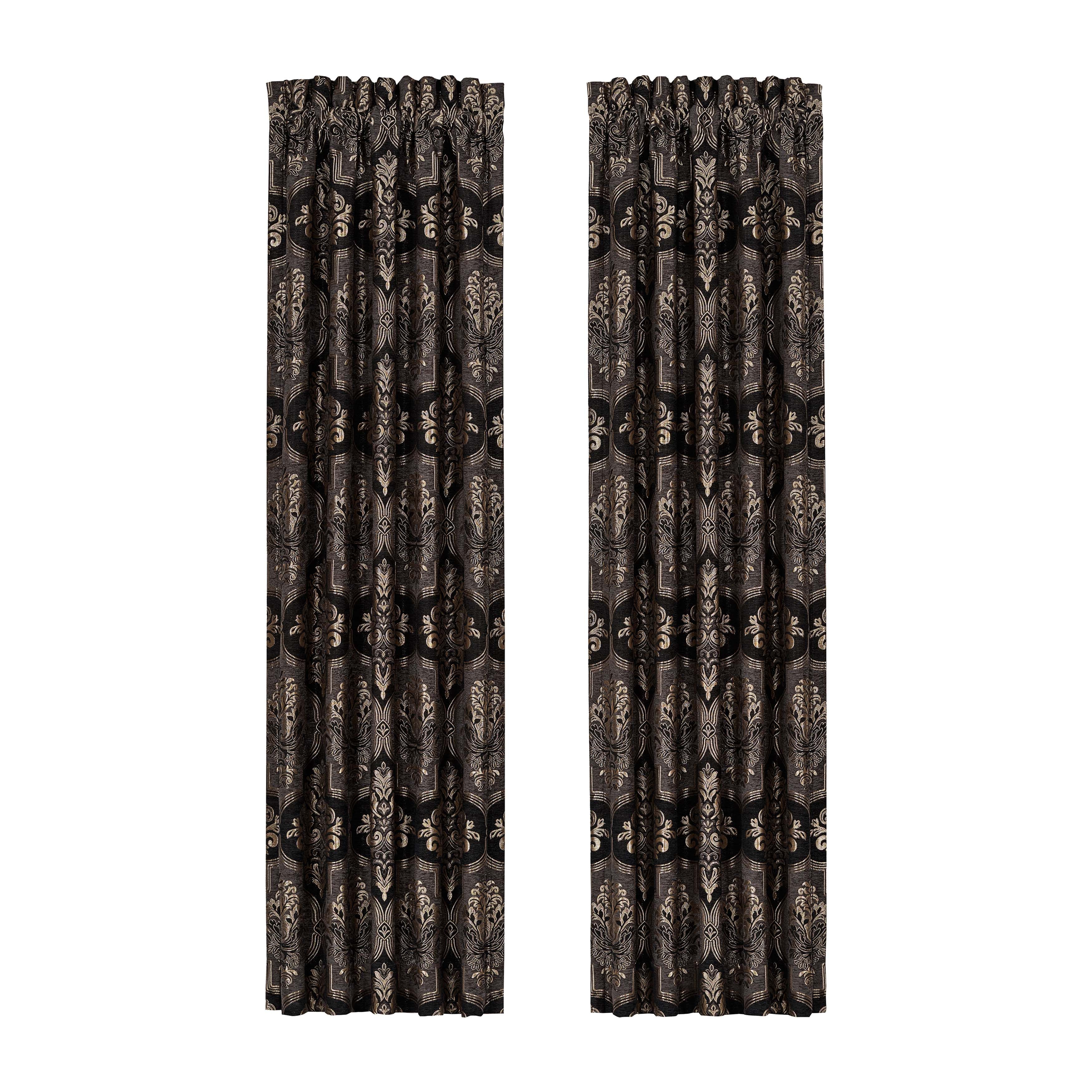 Windham Black Window Panel Pair (Set of 2) Window Panels By J. Queen New York