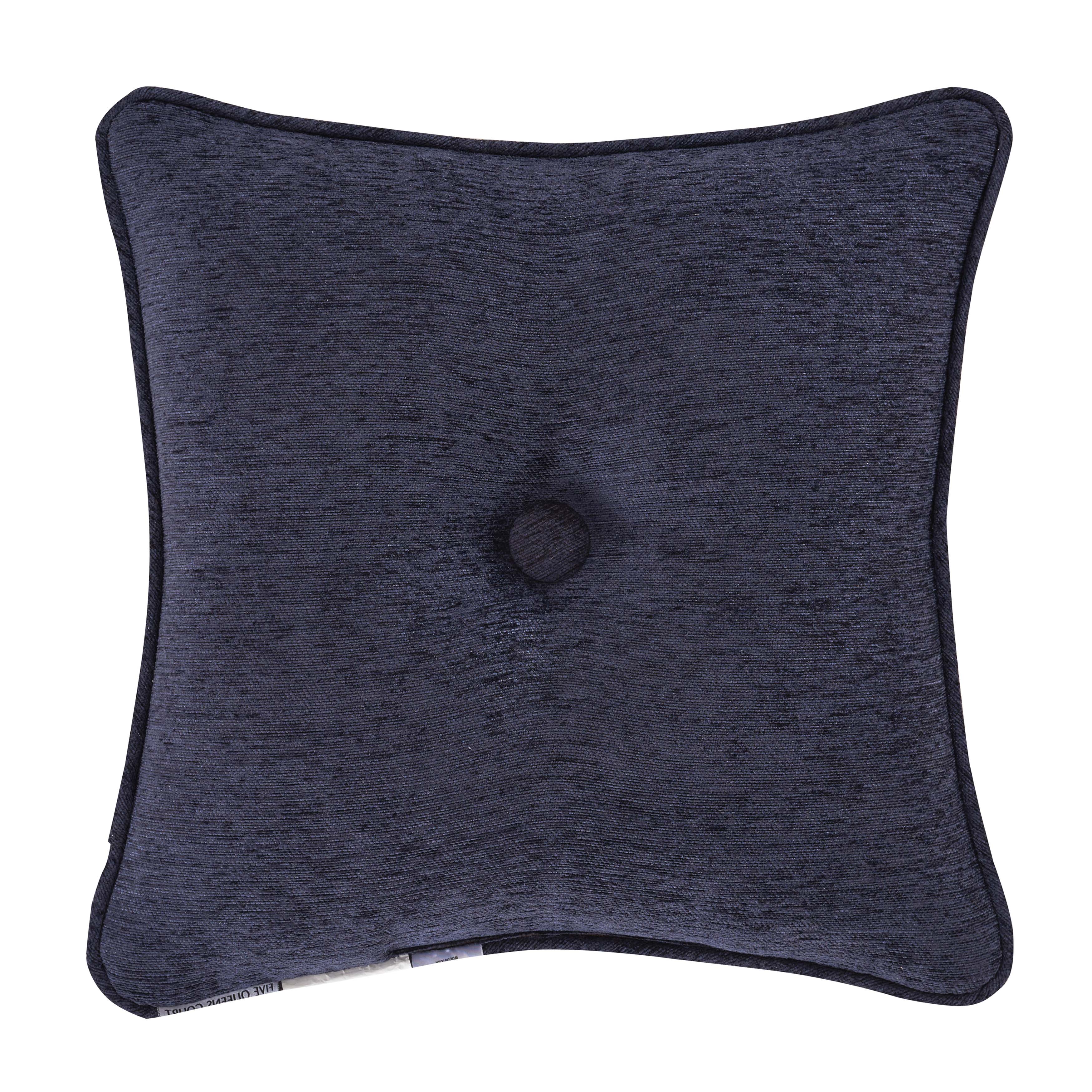 Woodstock Indigo Square Decorative Throw Pillow 18" x 18" By J Queen Throw Pillows By J. Queen New York