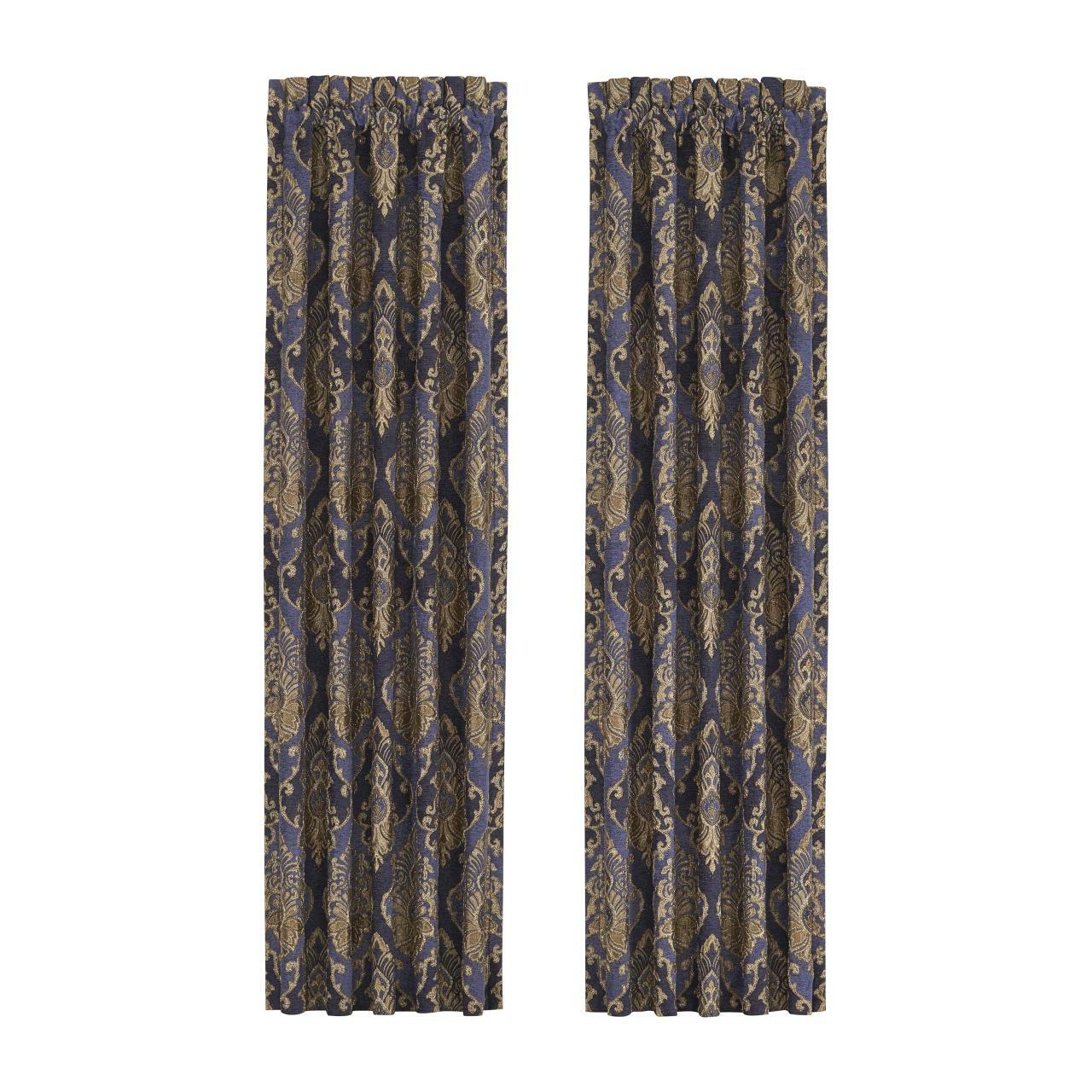 Woodstock Indigo Window Panel Pair (Set of 2) Window Panels By J. Queen New York