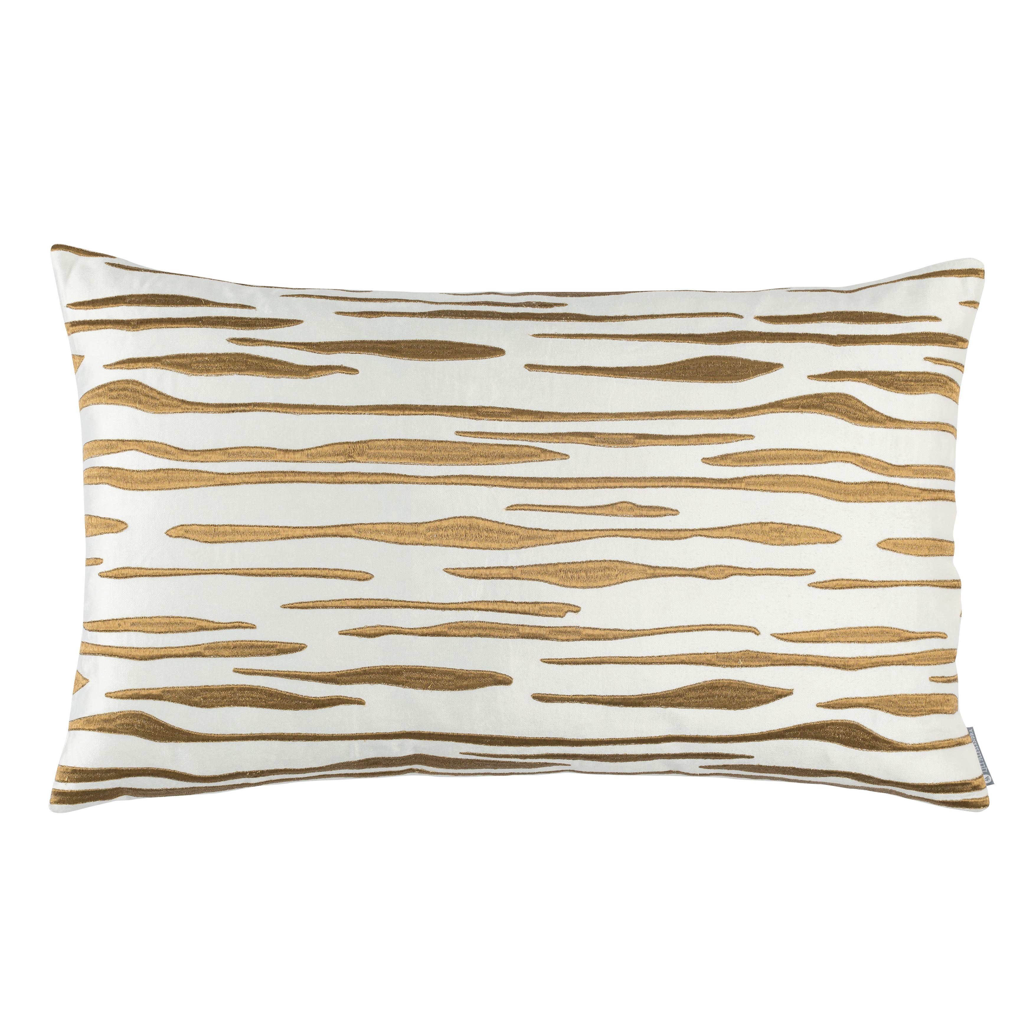 Lili Alessandra Ivory Matte Velvet Gold Embroidery Rectangle Pillow Throw Pillows By Lili Alessandra